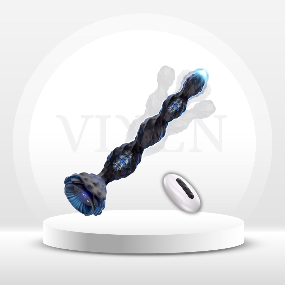 VelvetRise Vibrating Anal Beads Wand with Remote Control - Vixen | Nova Network