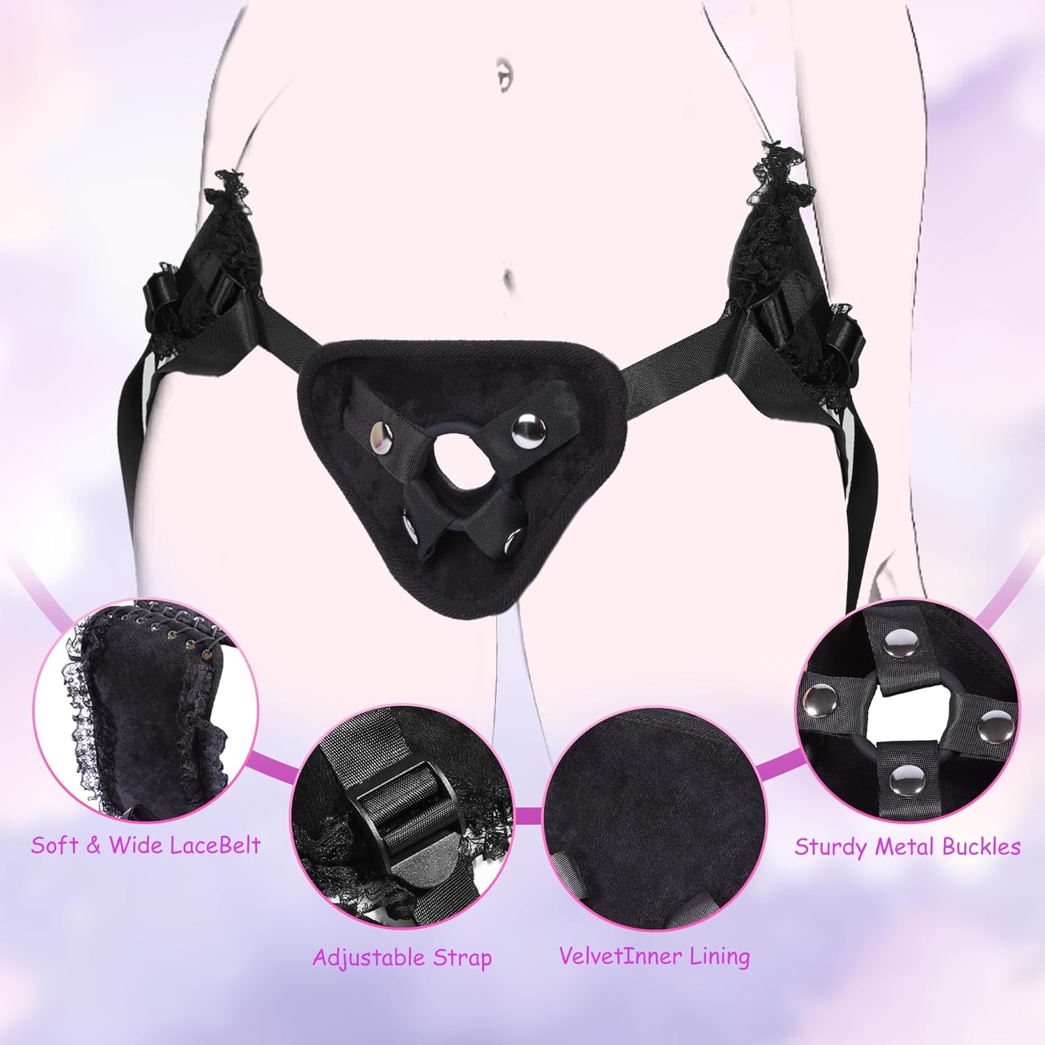 VelvetStrap Dual Dildo Harness Set - Vixen | Nova Network