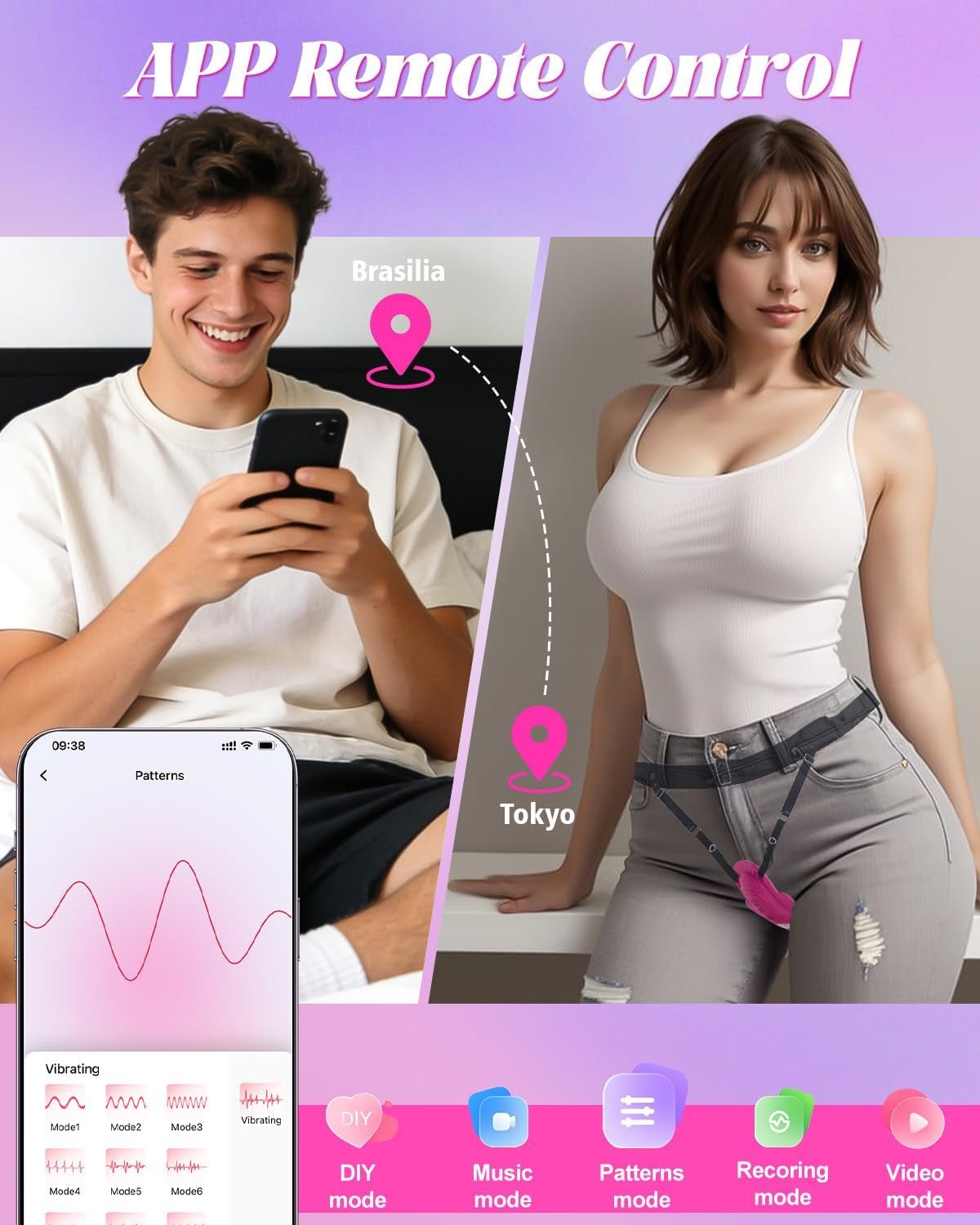 VelvetSync App/Remote Strap - On Panty Vibrator - Vixen | Nova Network
