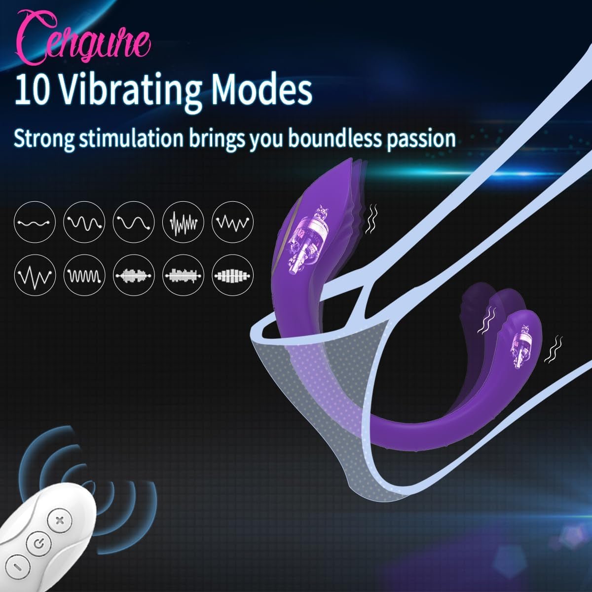 VelvetTria Multi - Zone Wearable 3 - in - 1 Panty Vibrator - Vixen | Nova Network
