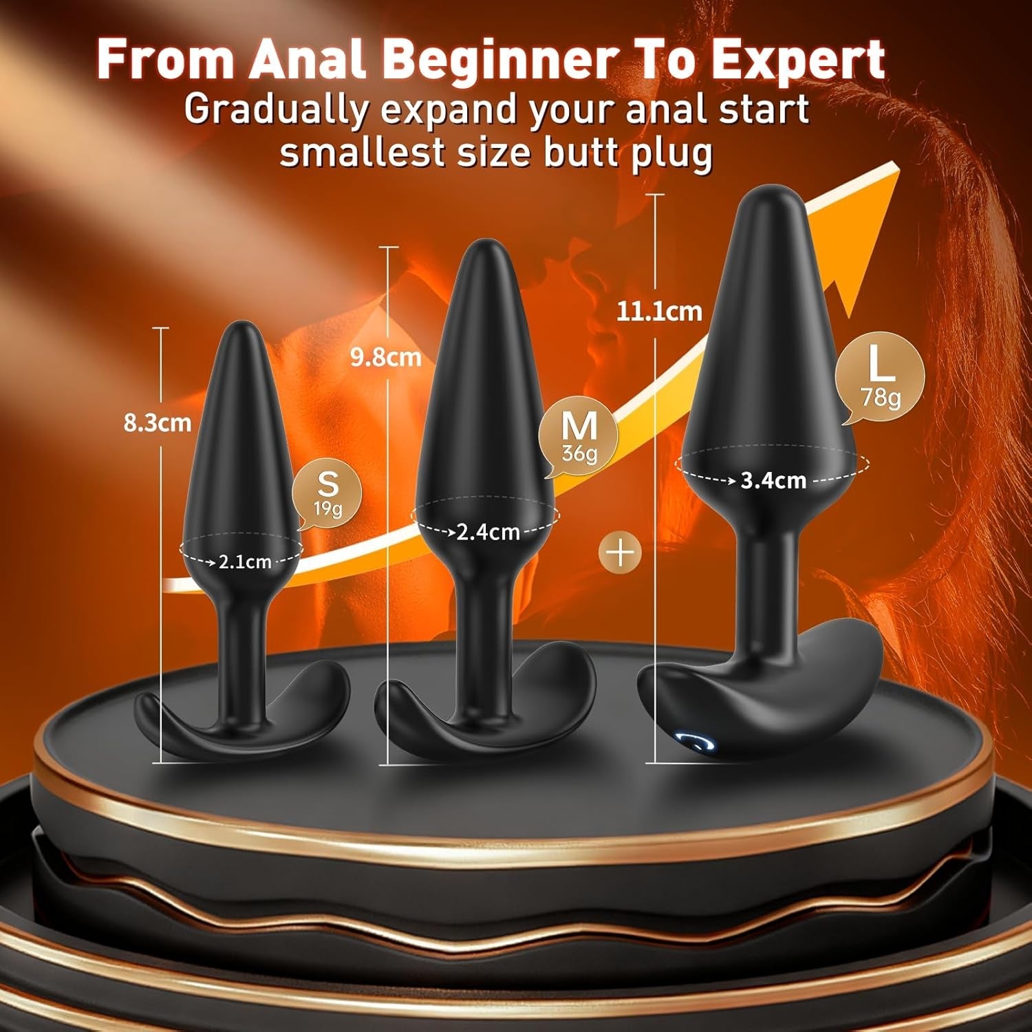VelvetTrio 3-Pc Anal Plug Kit - Vixen Adult Playroom