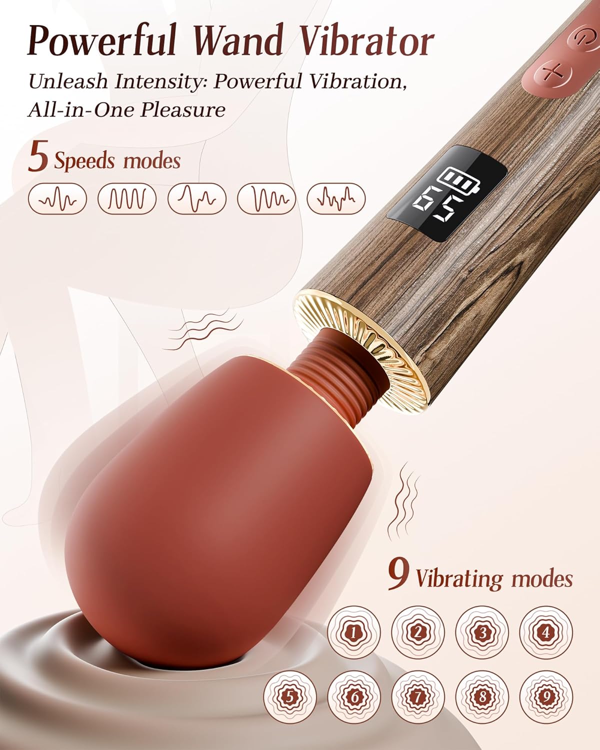 VelvetWave 9 - Mode Luxury Wand Vibrator - Vixen | Nova Network