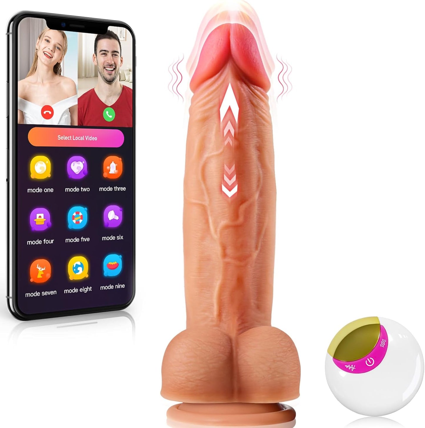VersaVibe App - Controlled Thrusting Dildo - Vixen | Nova Network