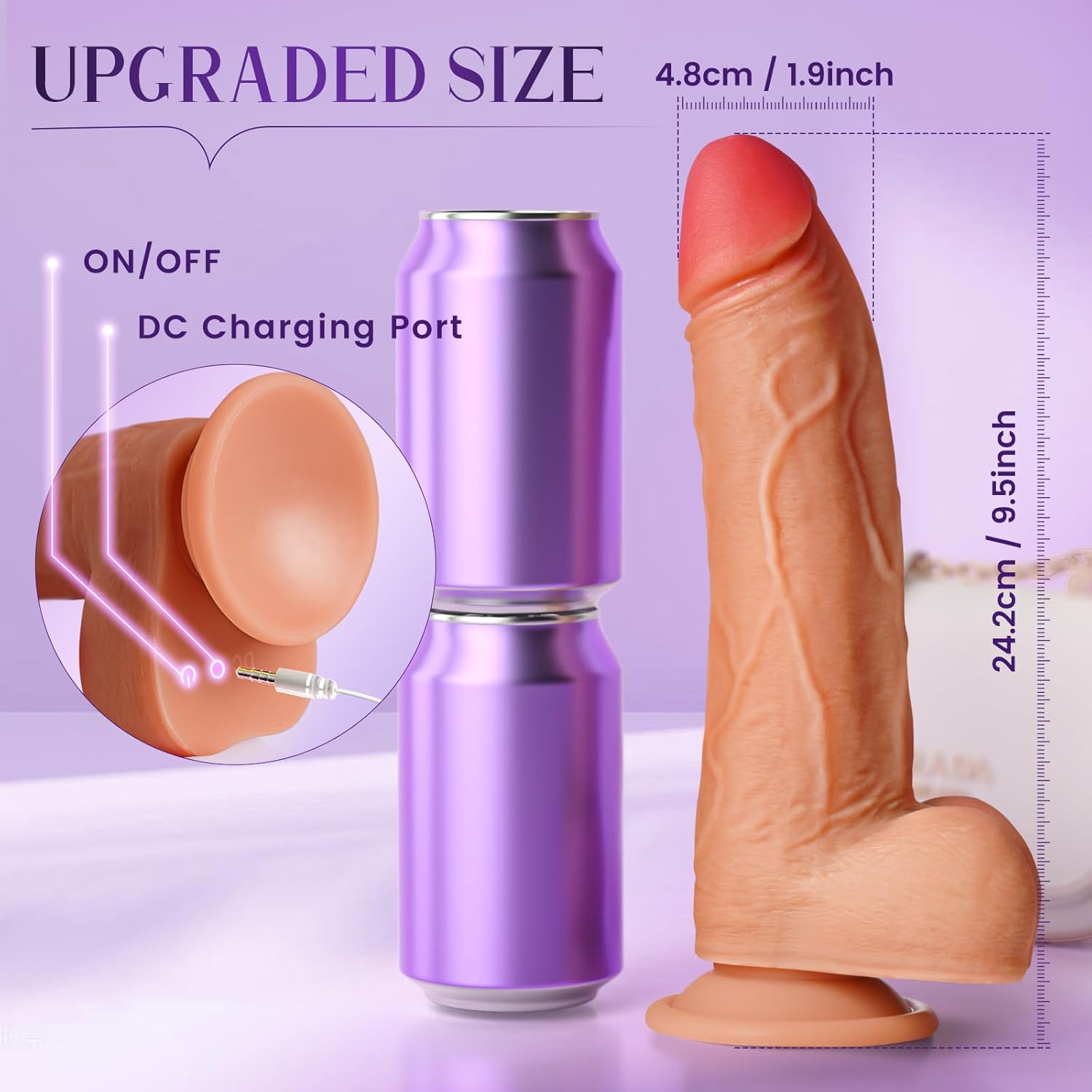 VersaVibe App - Controlled Thrusting Dildo - Vixen | Nova Network