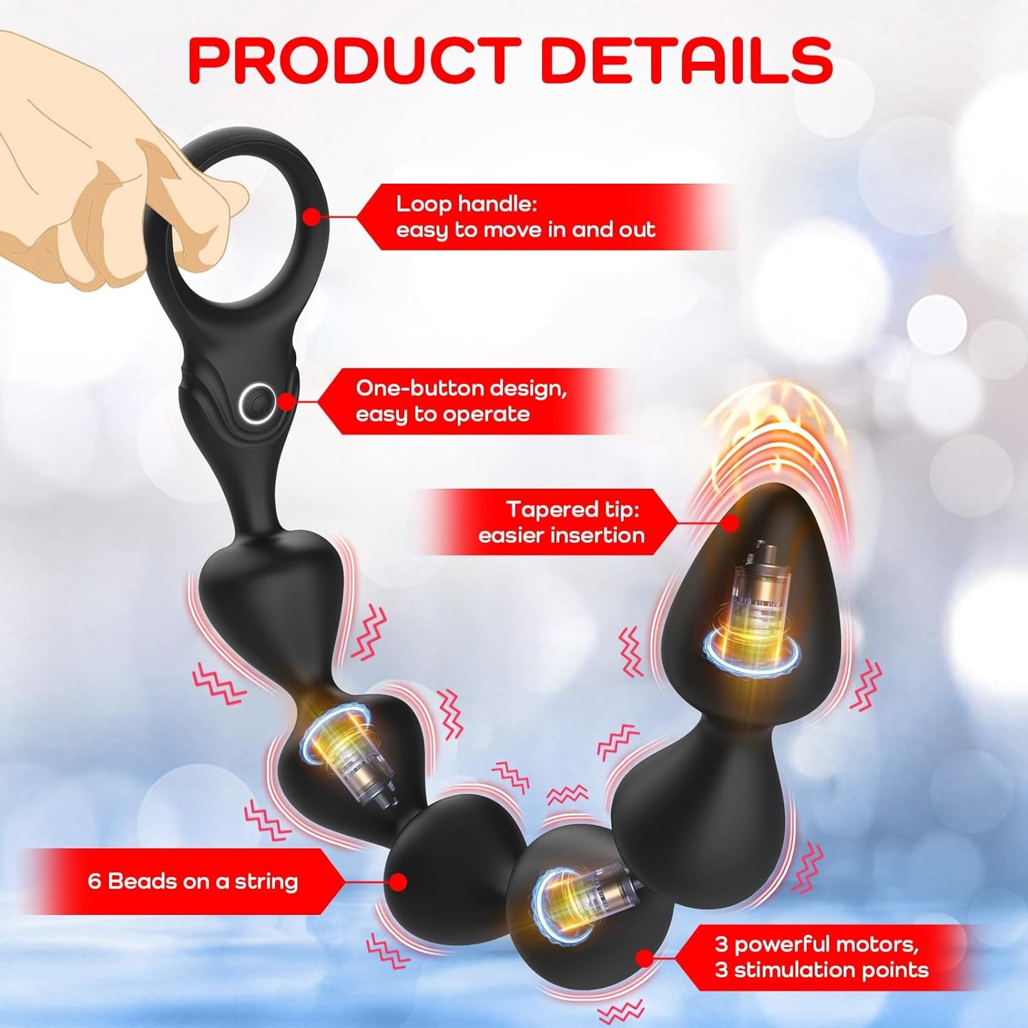 VibeBeads 14.4" Prostate Massager & Anal Beads - Vixen | Nova Network