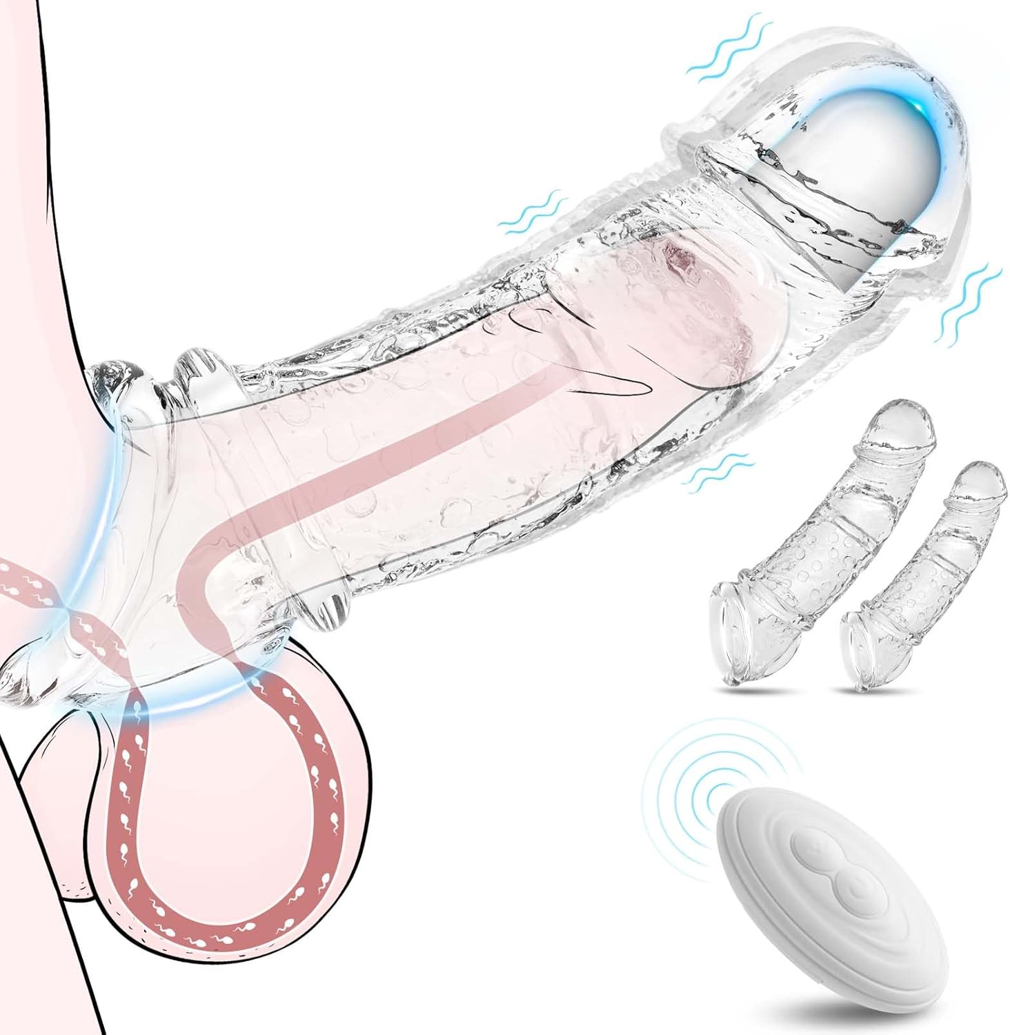 VibeBoost 4 - in - 1 Transparent Penis Sleeve - Vixen | Nova Network