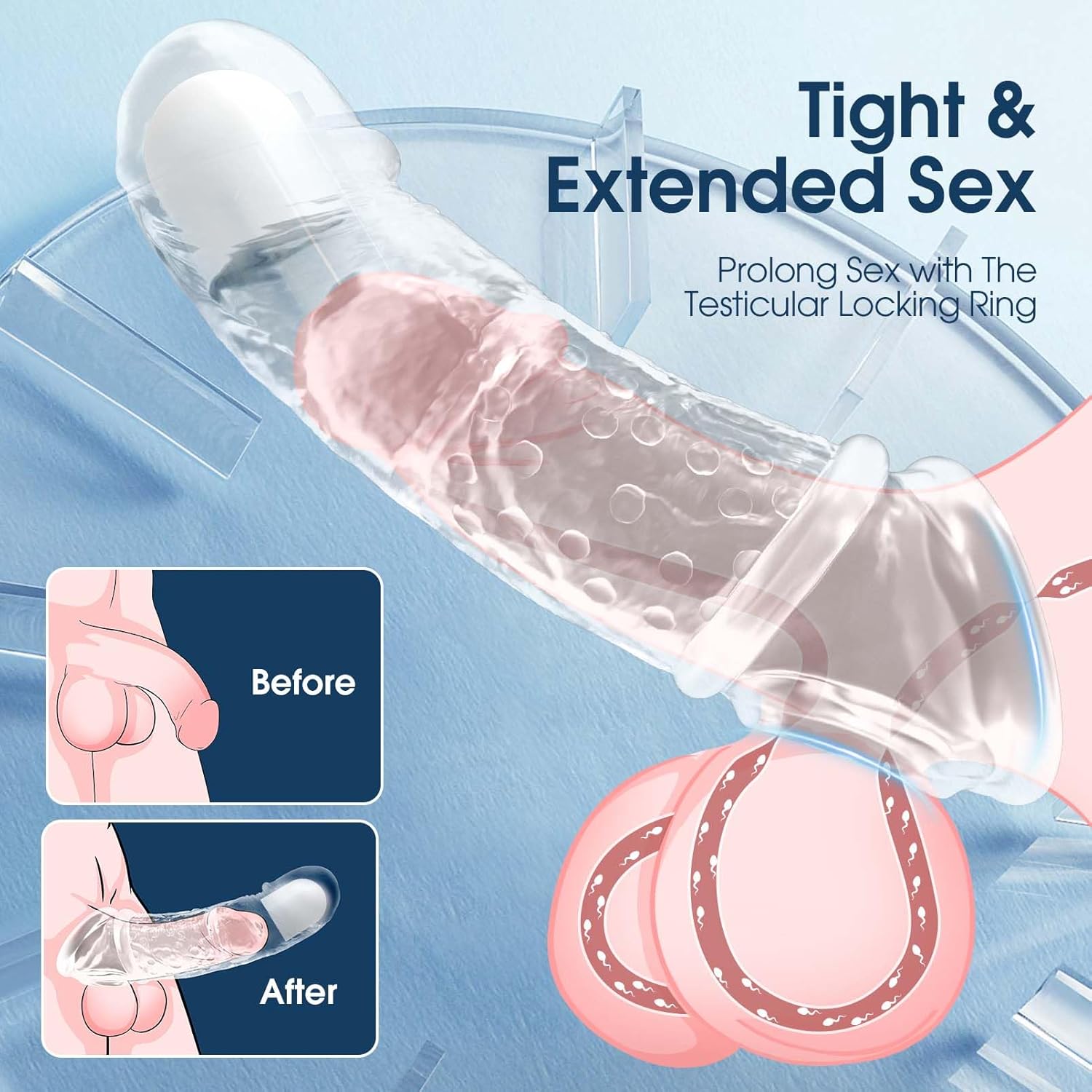 VibeBoost 4 - in - 1 Transparent Penis Sleeve - Vixen | Nova Network