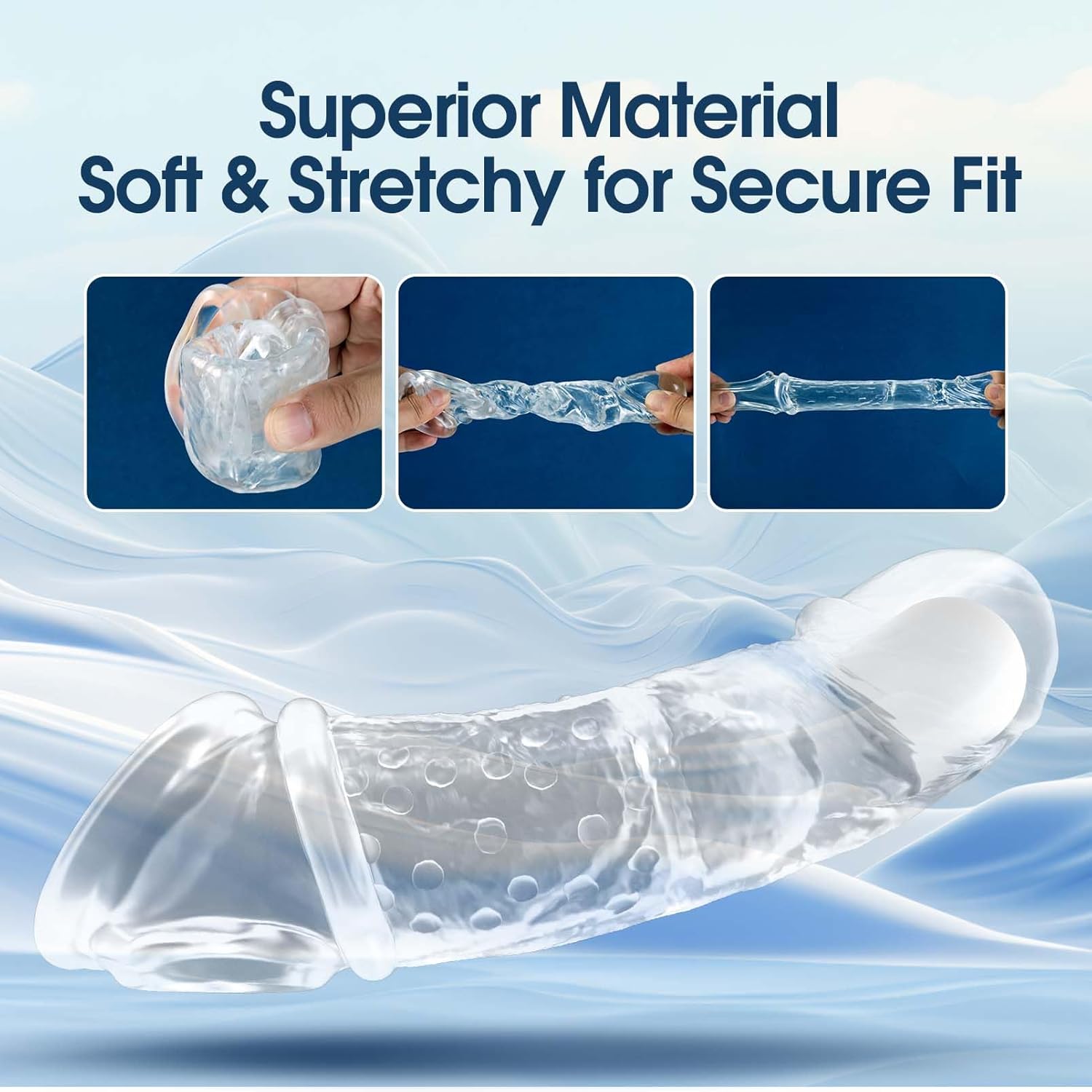 VibeBoost 4 - in - 1 Transparent Penis Sleeve - Vixen | Nova Network