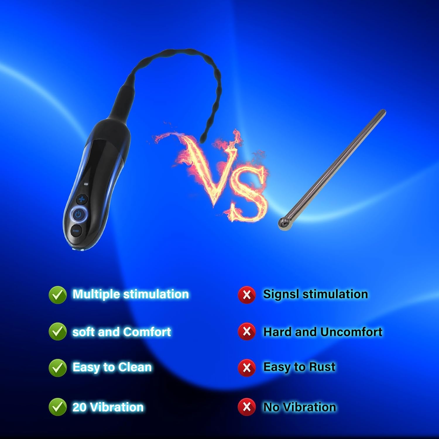 VibeDepth 20 - Mode Urethral Vibrator Male Plug - Vixen | Nova Network