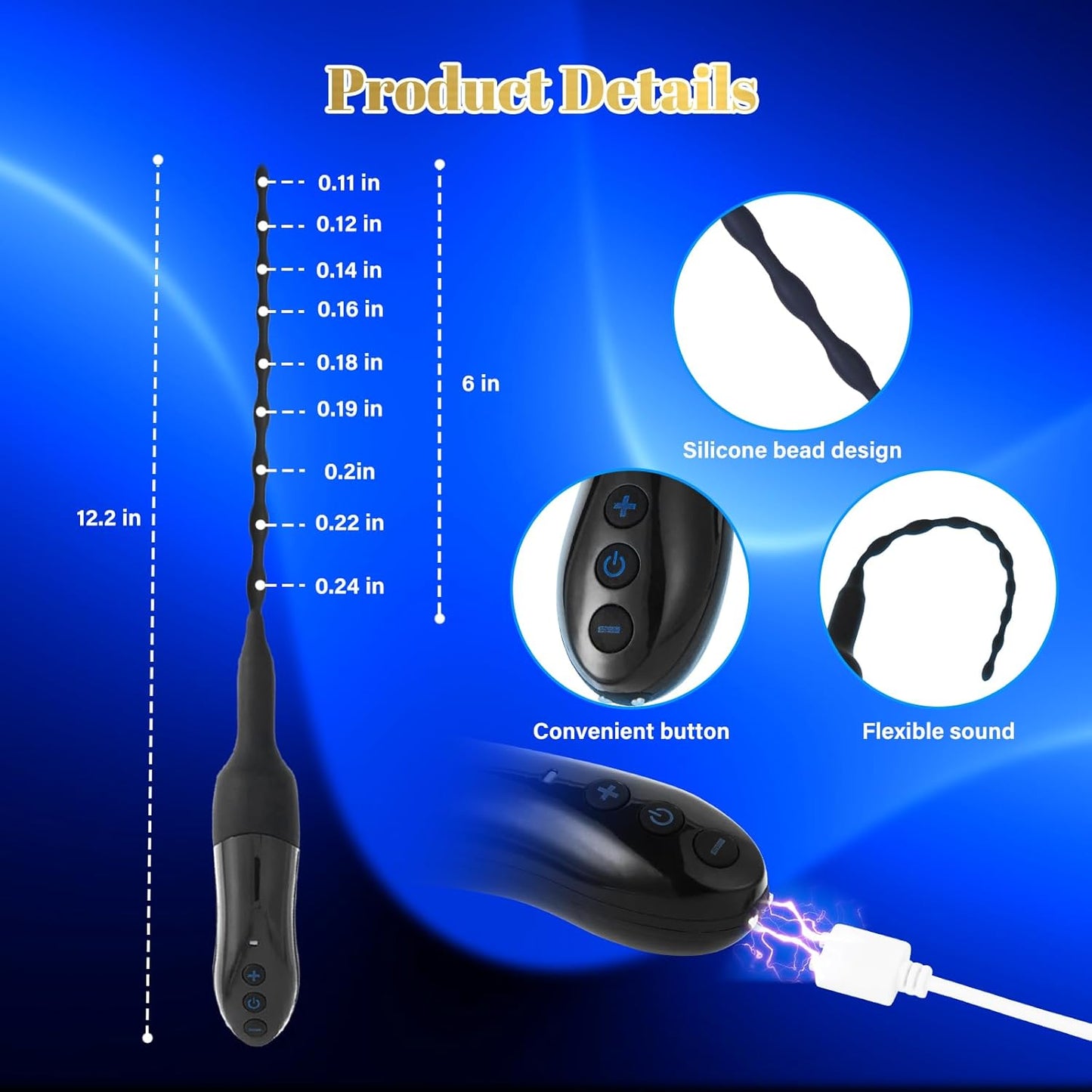 VibeDepth 20 - Mode Urethral Vibrator Male Plug - Vixen | Nova Network