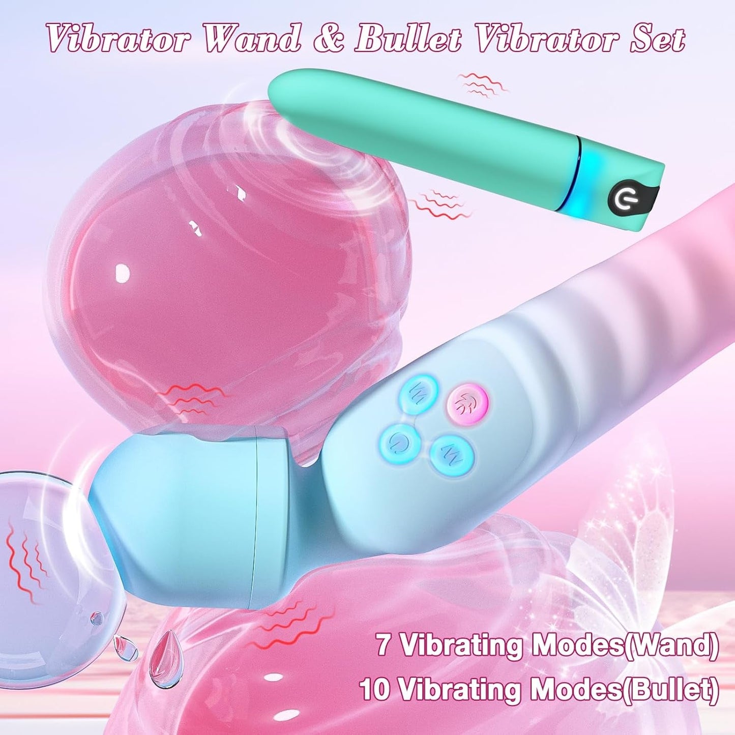 VibeDuo Wand & Bullet Vibrator Set - Vixen | Nova Network
