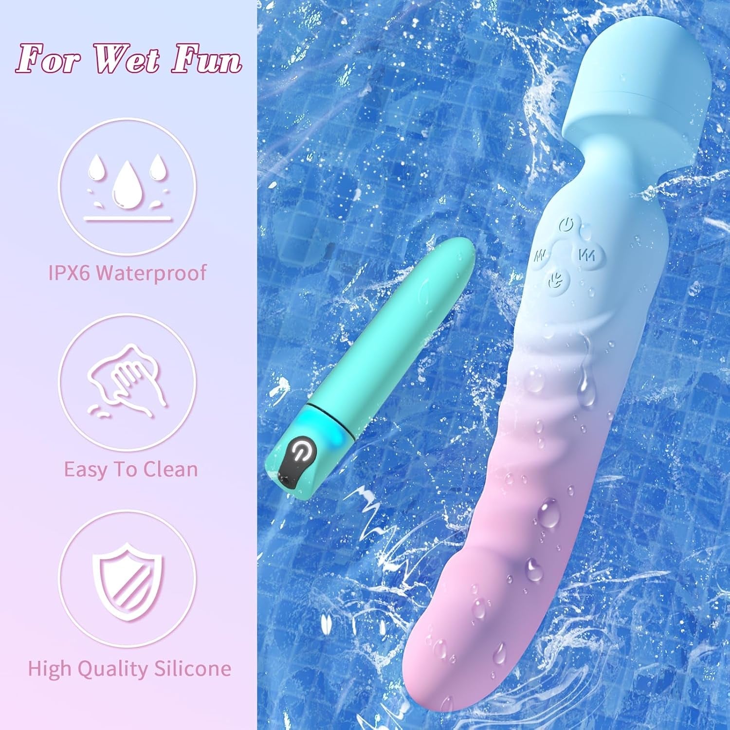 2-in-1 Wand & Bullet Vibrator Set - 24 Modes Vixen | Nova Network 2-in-1 Wand & Bullet Vibrator Set - 24 Modes Vixen | Nova Network
