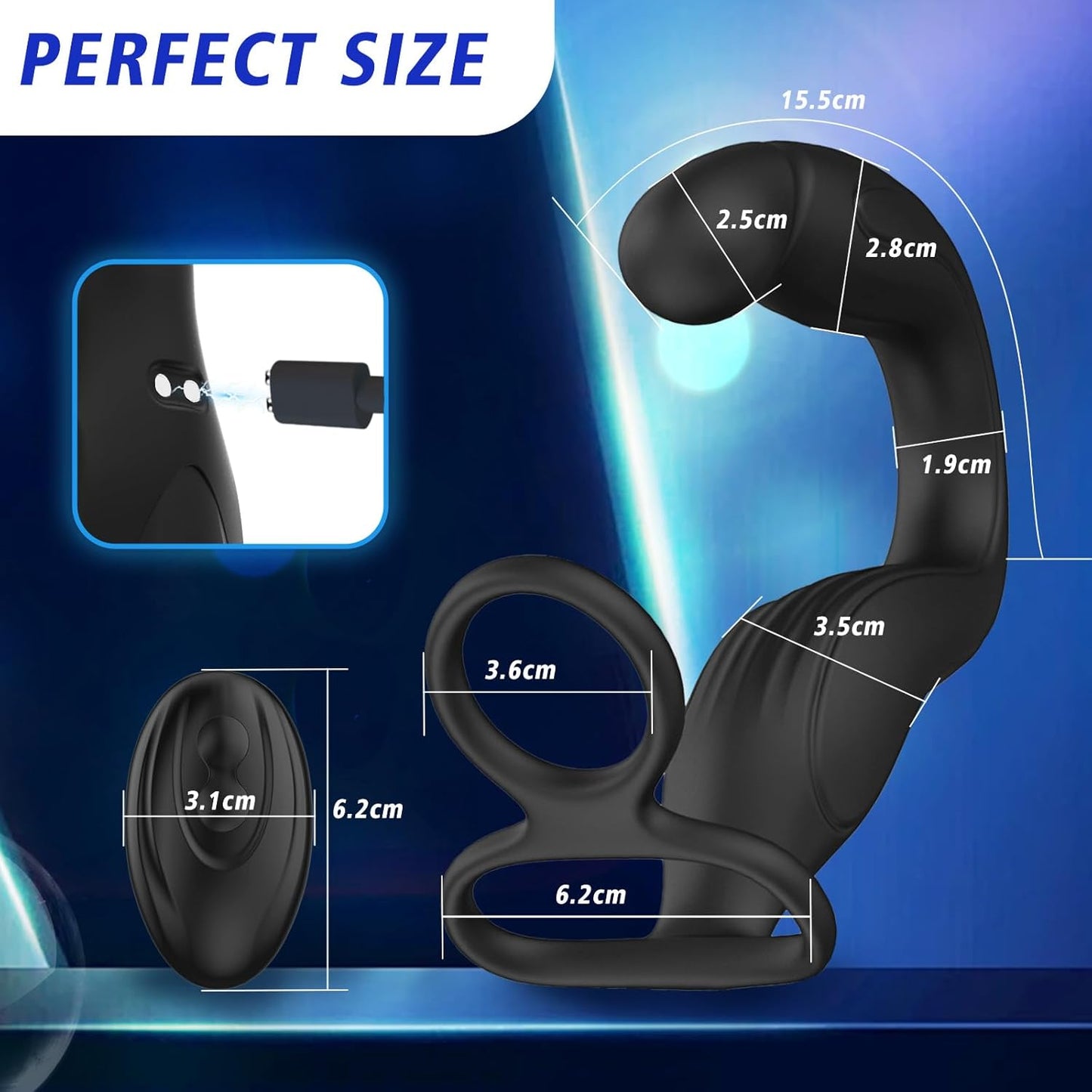 VibeFlex 360° Prostate Massager Cock Ring - Vixen | Nova Network