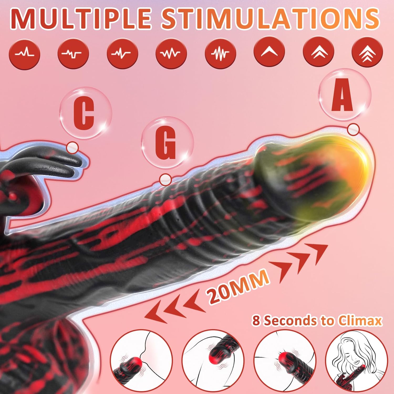 VibeForge 5 - in - 1 Thrusting Dildo - Vixen | Nova Network