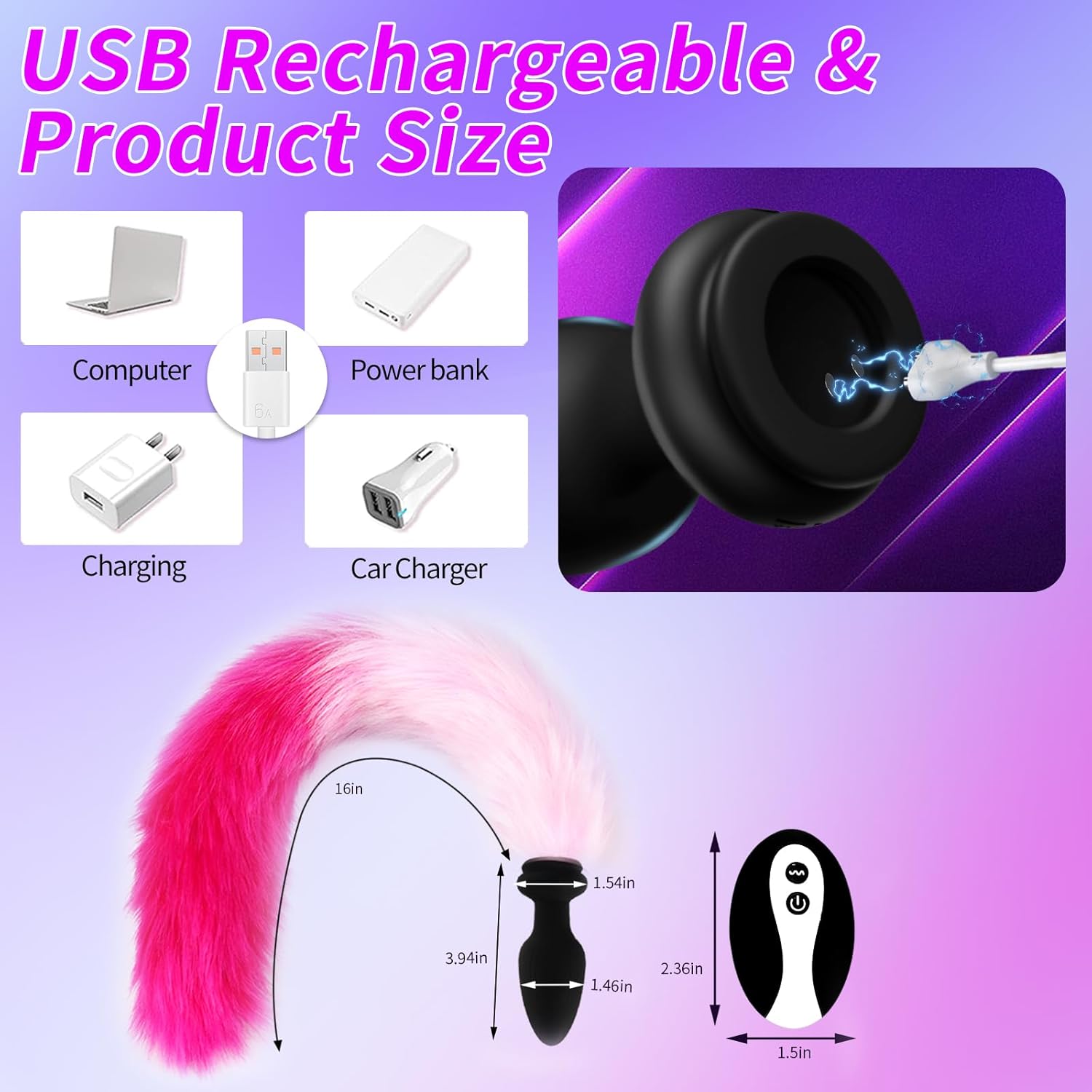 VibeTail Remote Vibrating Fox Tail Butt Plug - Vixen | Nova Network