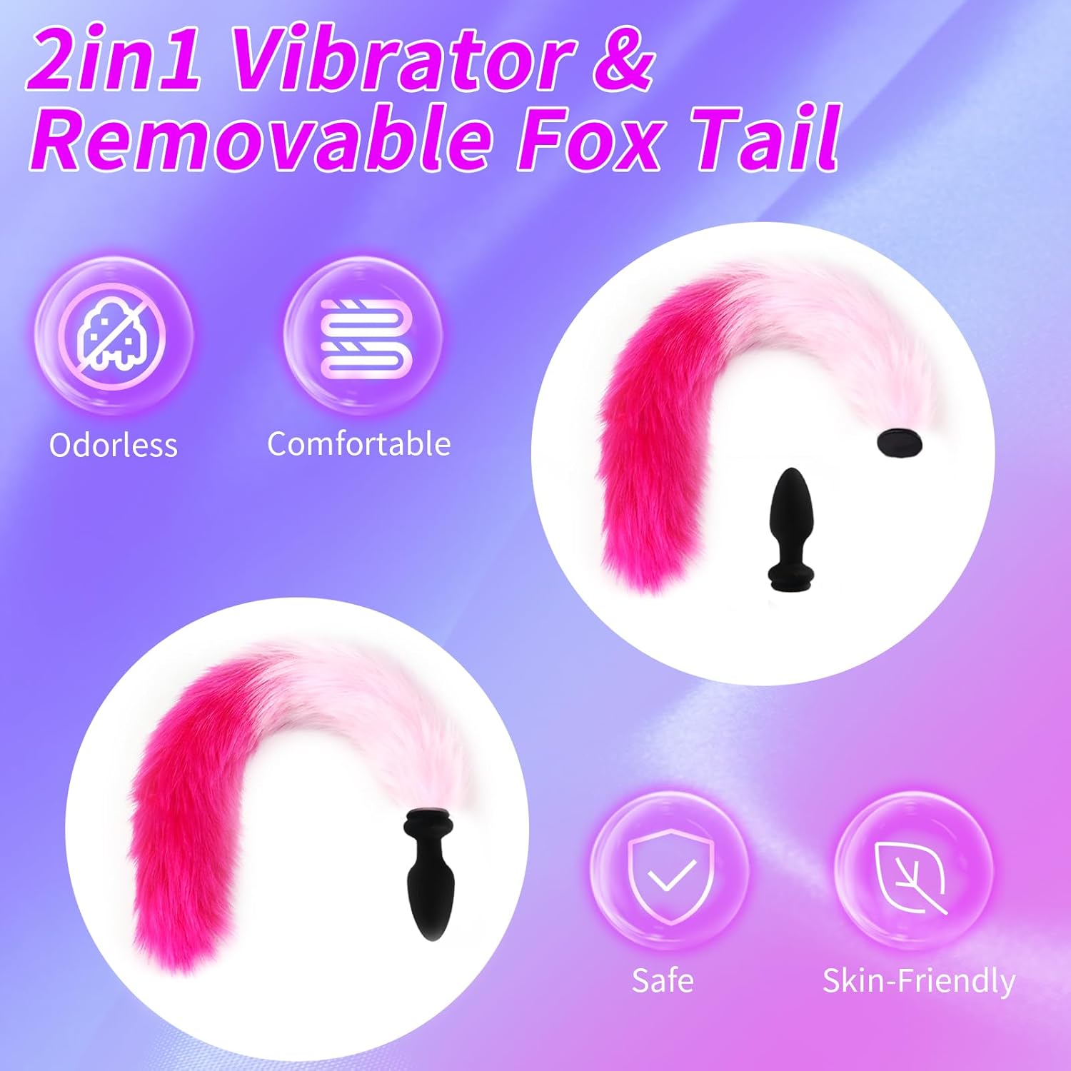 VibeTail Remote Vibrating Fox Tail Butt Plug - Vixen | Nova Network