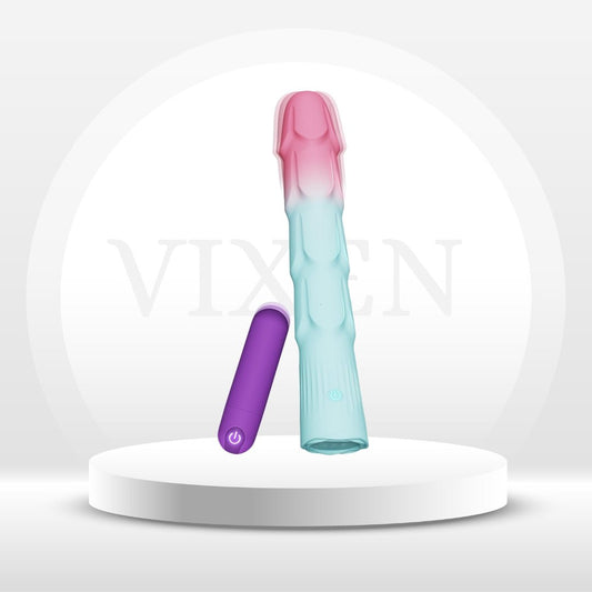VibeTwin 2 - in - 1 Bullet & Dildo Wand Vibrator Set - Vixen | Nova Network