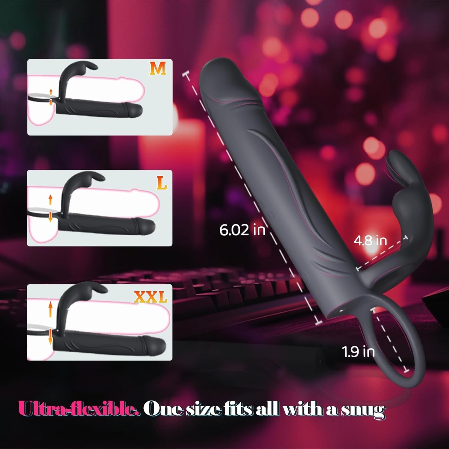 Vibrating Anal Butt Plug with Cock Ring Rabbit Clitoral Stimulator, Strap on Double Anal Dildo,Anal Couples Male Adult Sex Toys for Men Women, Small Penis Ring Vibrator Prostate Massager Sex Toy - Vixen | Nova Network