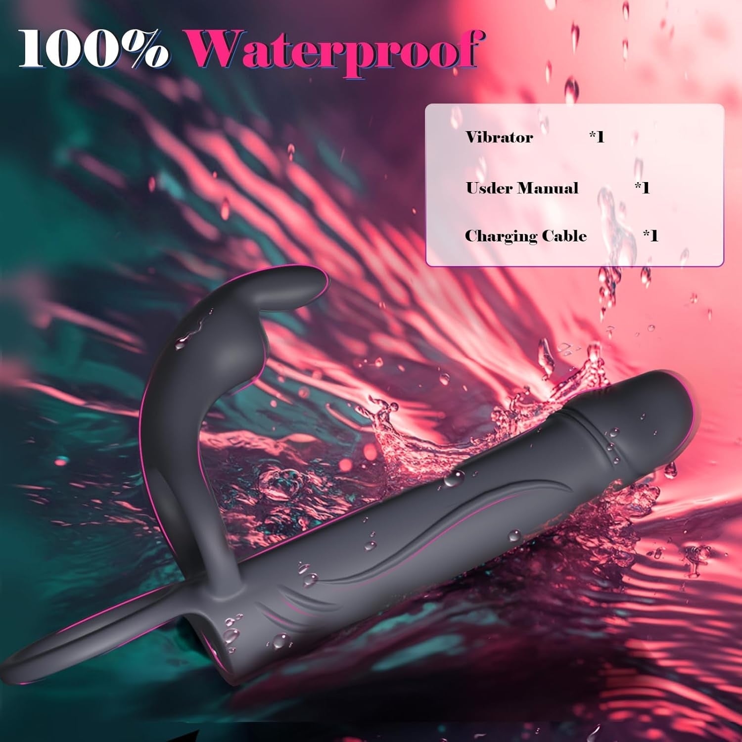 Vibrating Anal Butt Plug with Cock Ring Rabbit Clitoral Stimulator, Strap on Double Anal Dildo,Anal Couples Male Adult Sex Toys for Men Women, Small Penis Ring Vibrator Prostate Massager Sex Toy - Vixen | Nova Network