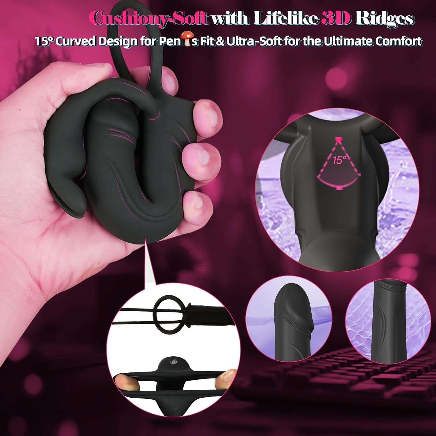 Vibrating Anal Butt Plug with Cock Ring Rabbit Clitoral Stimulator, Strap on Double Anal Dildo,Anal Couples Male Adult Sex Toys for Men Women, Small Penis Ring Vibrator Prostate Massager Sex Toy - Vixen | Nova Network