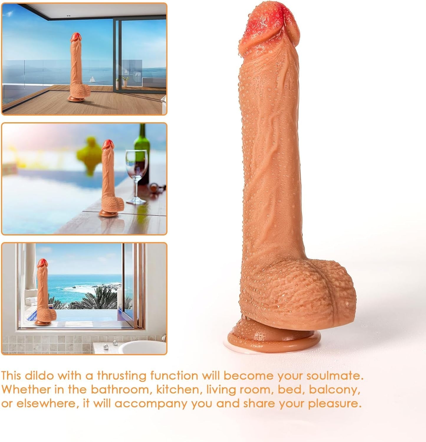 Vibrator Sex Toys Realistic Dildo, 8.66" Soft Silicone Vibrators with 3 Swing & 9 Vibrating & Heating Modes for Vagina Anal Stimulation with Remote Control, G Spot Adult Sex Toy for Women Men Couple - Vixen | Nova Network