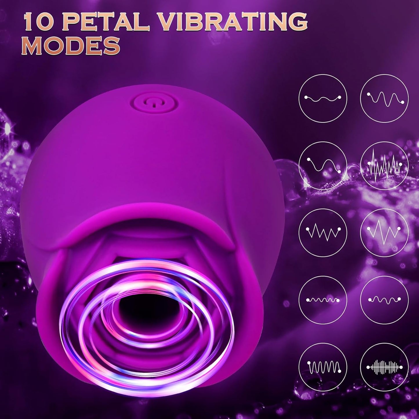 VioletBloom Purple App Controlled Rose Suction Vibrator - Vixen | Nova Network