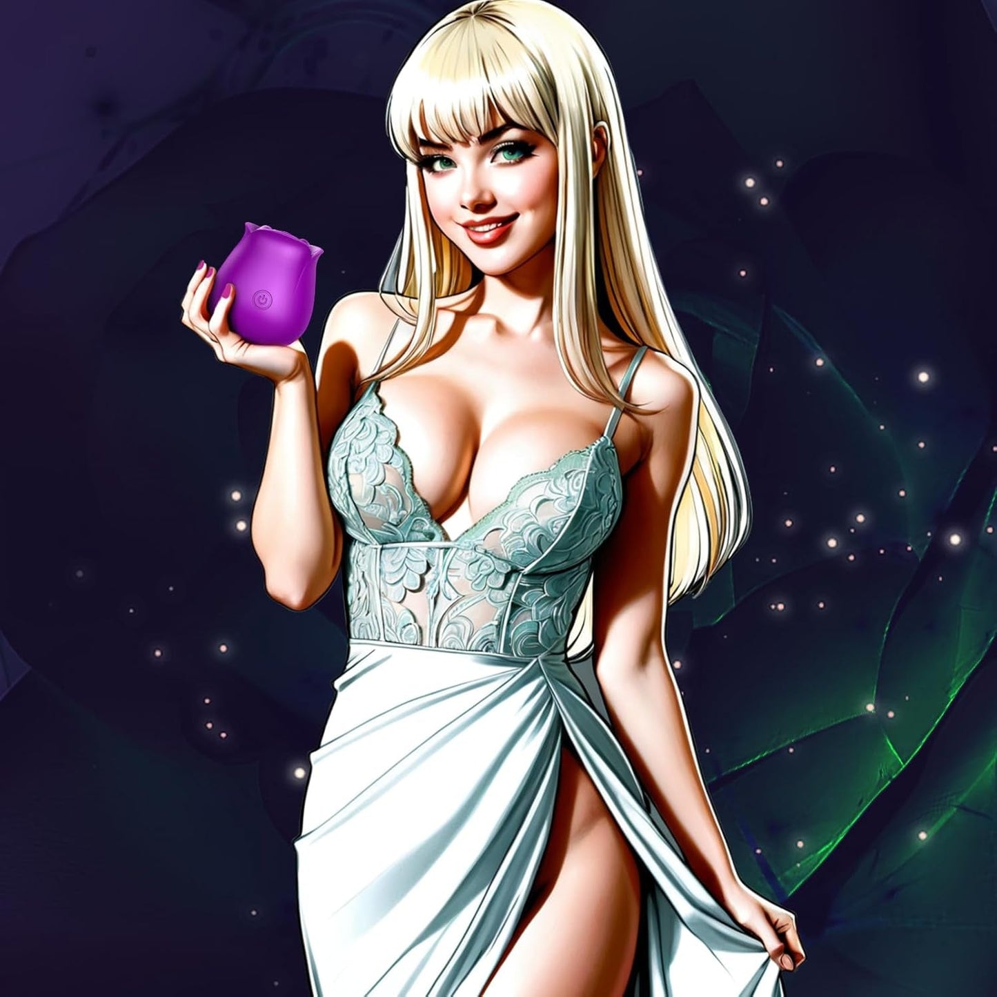 VioletBloom Purple App Controlled Rose Suction Vibrator - Vixen | Nova Network