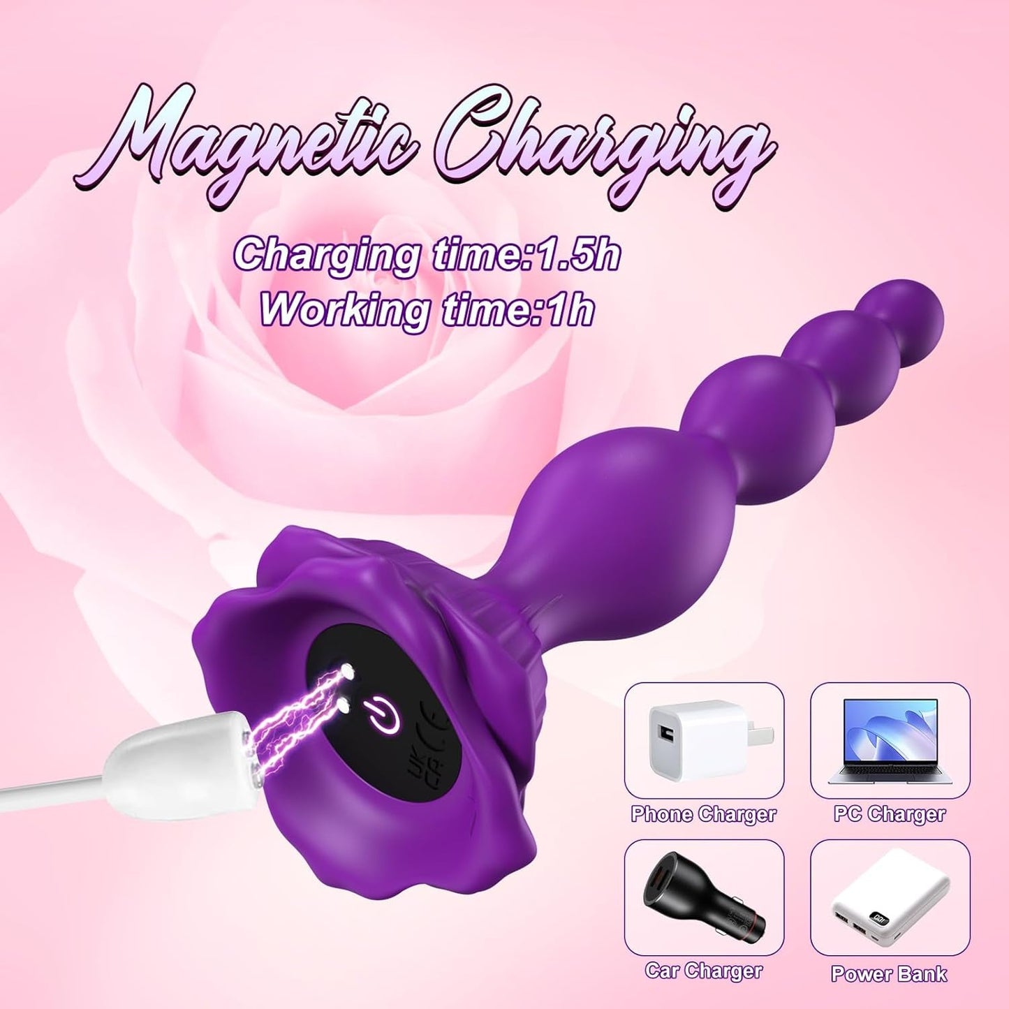 VioletKiss Rose Anal Beads Vibrator with 9 Modes - Vixen | Nova Network