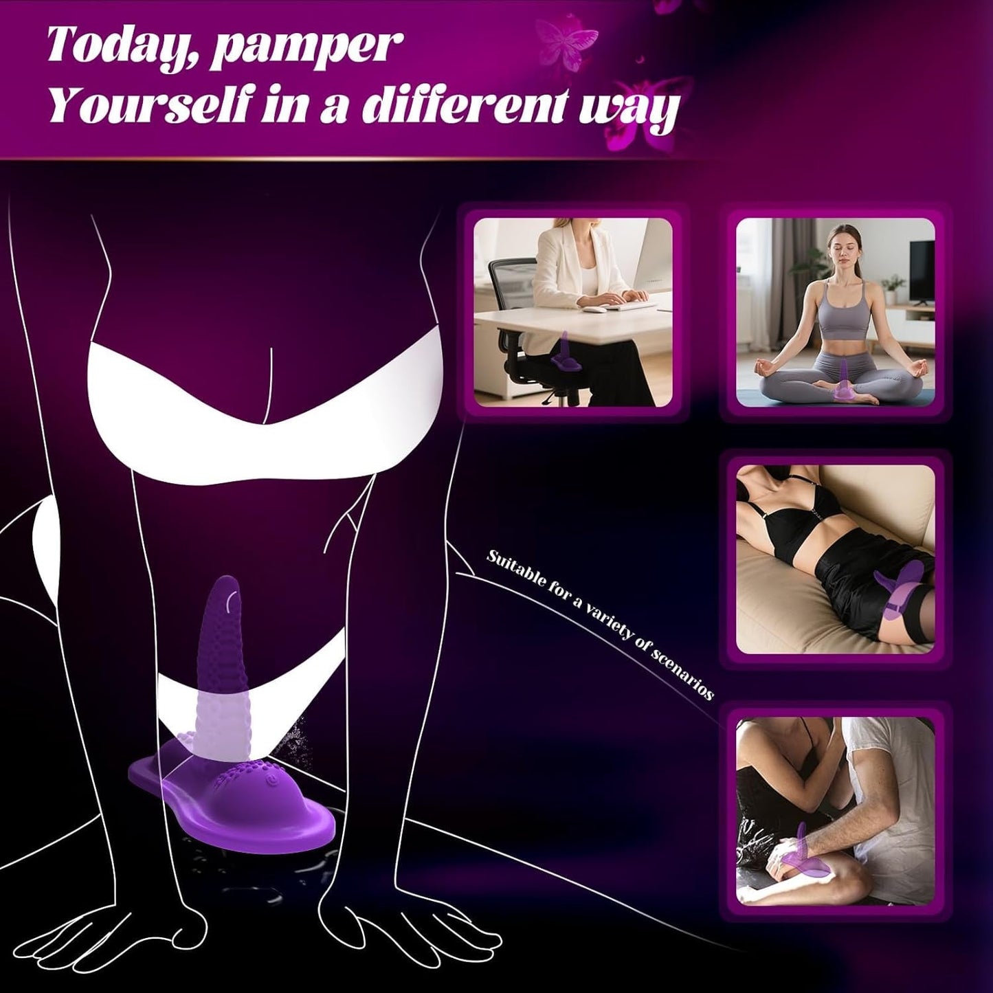 VioletKraken Triple Motor Ride - On Tentacle Dildo Vibrator - Vixen | Nova Network