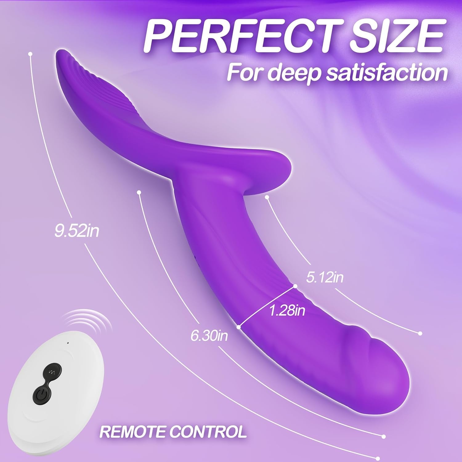 VioletMotion Vibrating Strap-On Dildo, Remote & Dual Motors - Vixen Adult Playroom