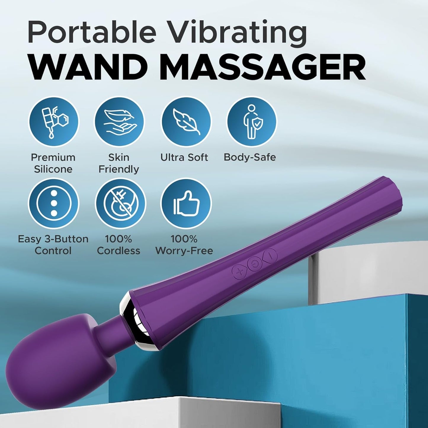 VioletReach Cordless Stimulation Wand Vibrator - Vixen | Nova Network