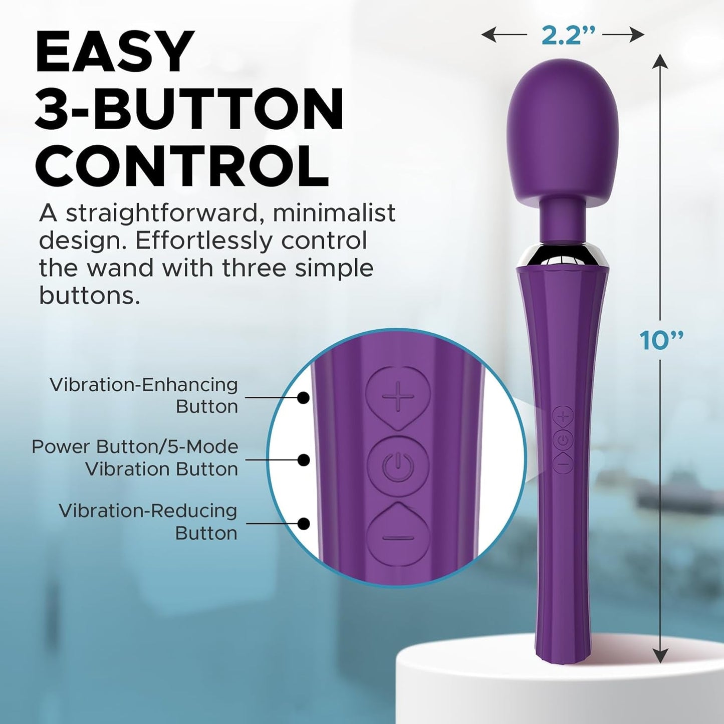 VioletReach Cordless Stimulation Wand Vibrator - Vixen | Nova Network