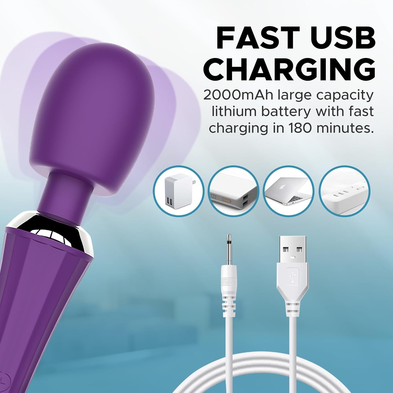 VioletReach Cordless Stimulation Wand Vibrator - Vixen | Nova Network