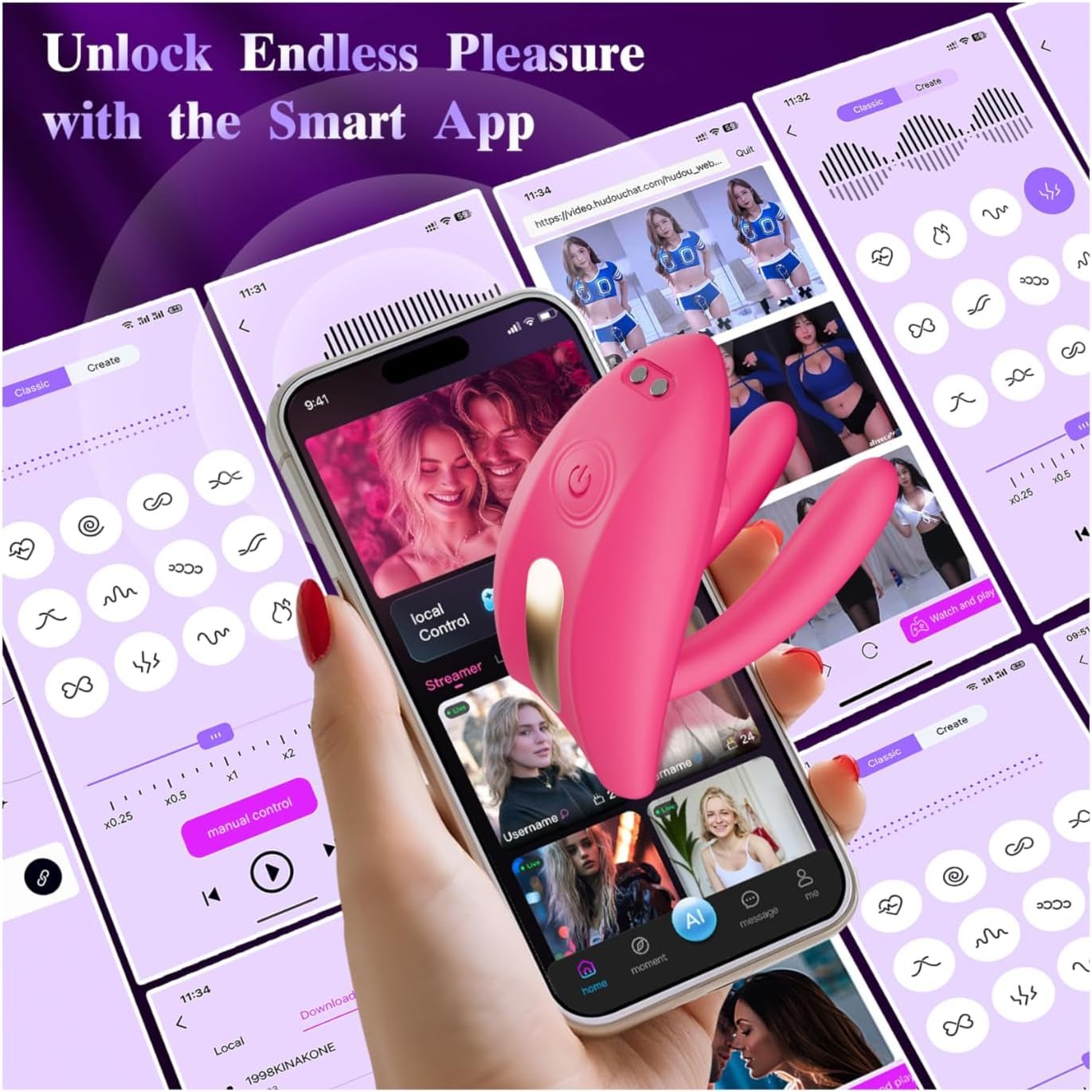 VixenBloom App & Remote Wearable Couples Panty Vibrator - Vixen | Nova Network