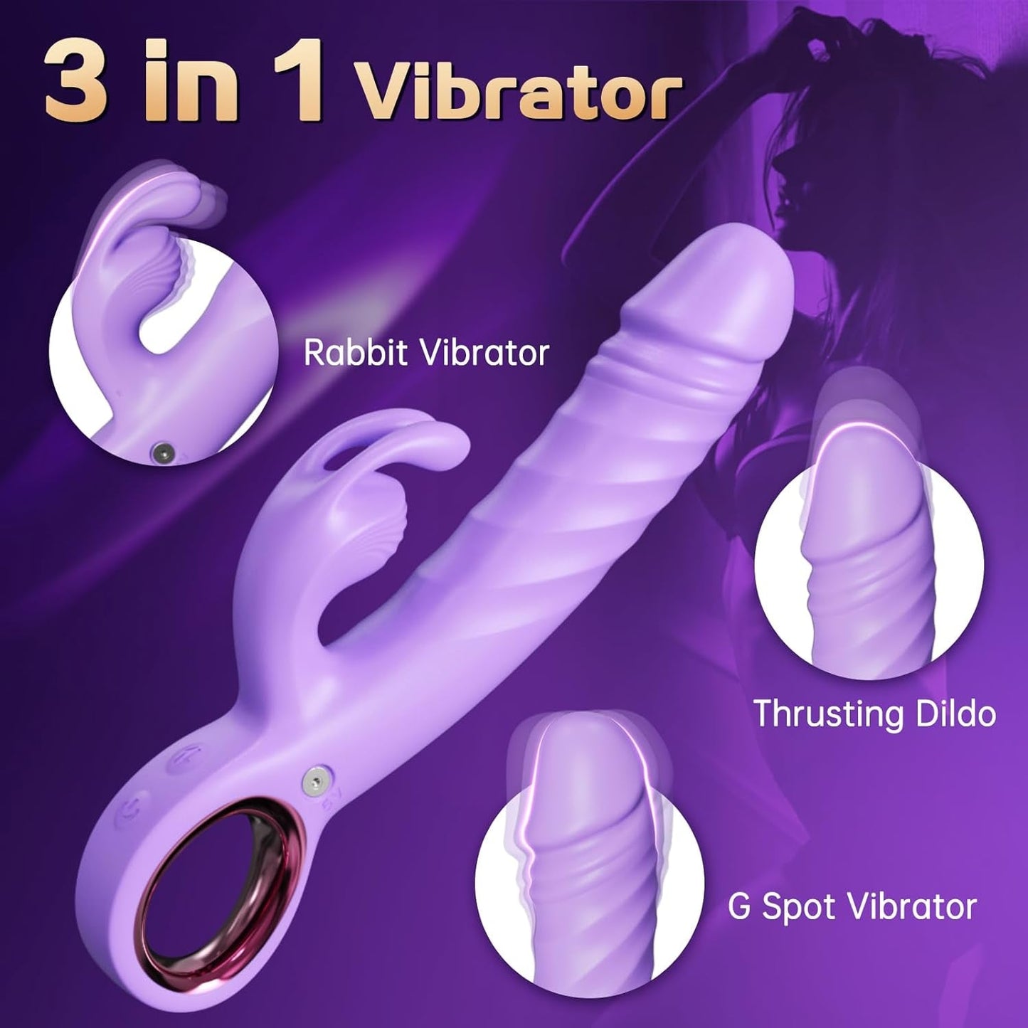 VixenPulse 3 - in - 1 Thrusting Rabbit Vibrator - Vixen | Nova Network