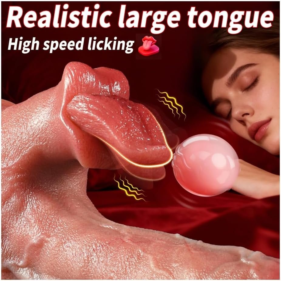 WarmLick 3-in-1 Thrusting Dildo – Licking, Heating & Vibrating - Vixen Adult Playroom