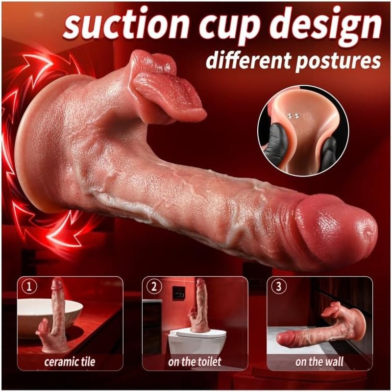 WarmLick 3-in-1 Thrusting Dildo – Licking, Heating & Vibrating - Vixen Adult Playroom