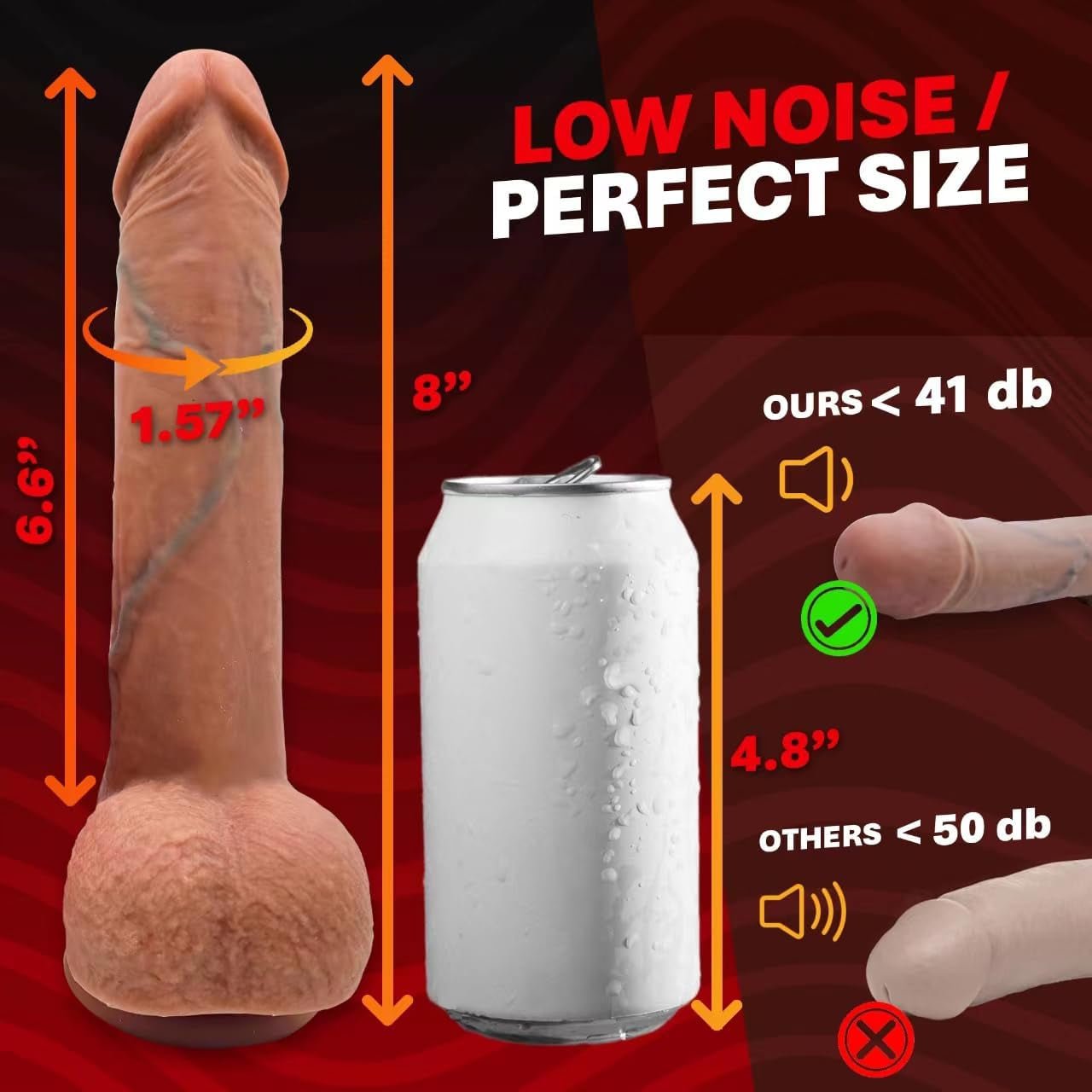 WarmRush Heated Thrusting G - Spot Dildo - Vixen | Nova Network