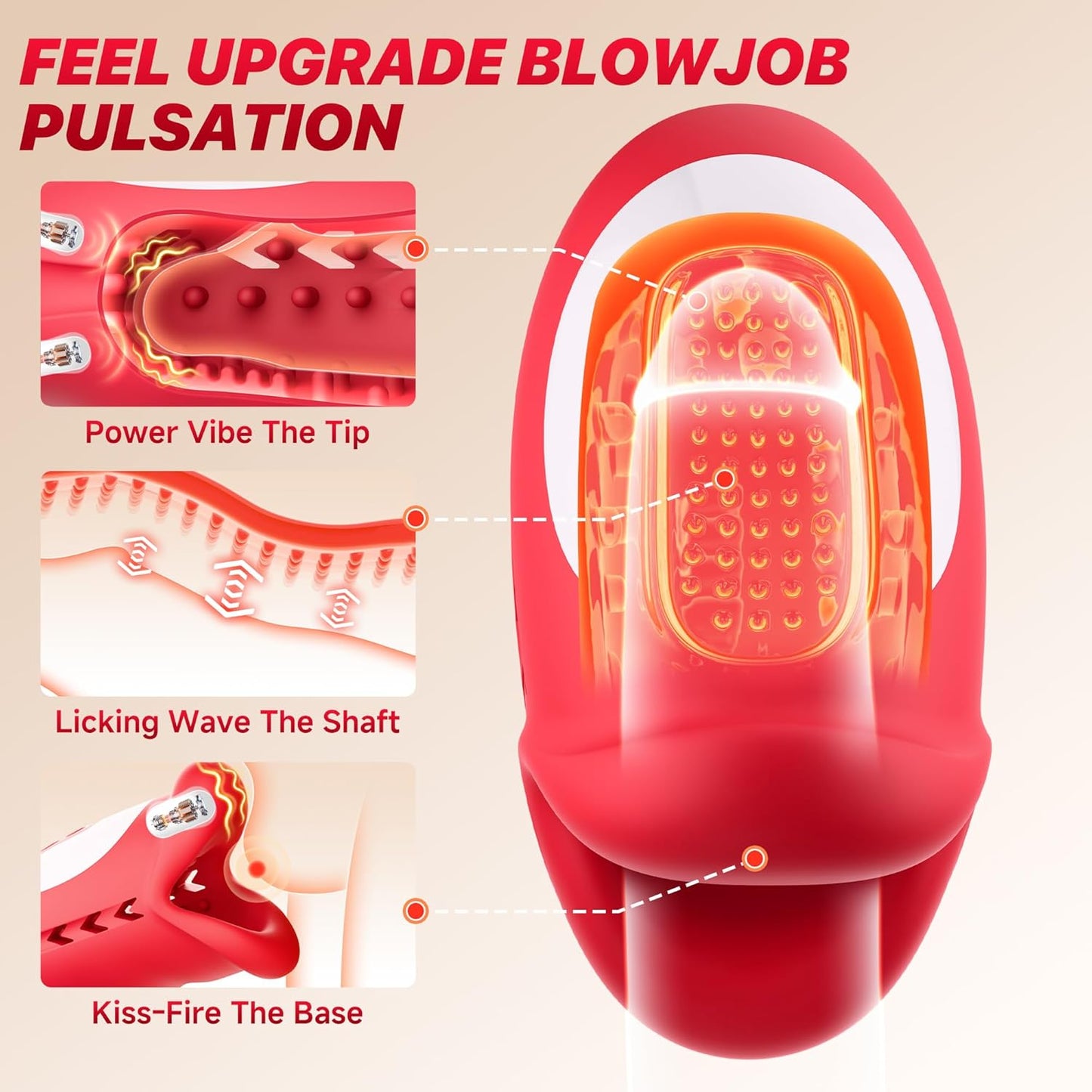 WaveGrip Oral Wave - Motion Vibrator for Men - Vixen | Nova Network