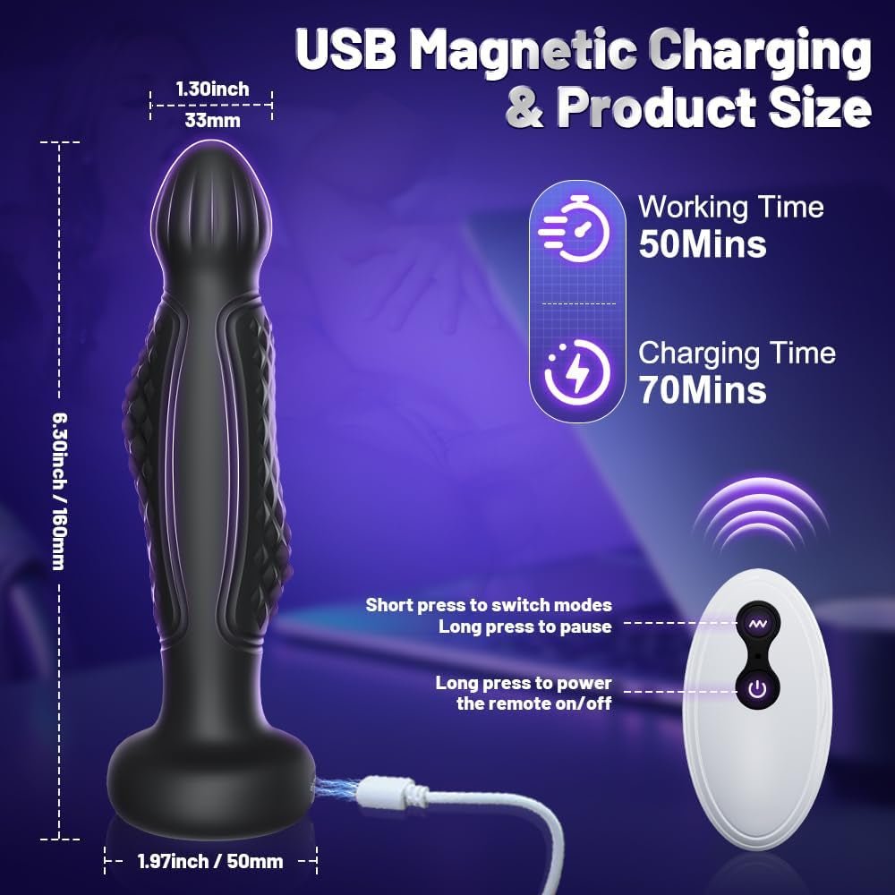 WaveWrithe AI App - Controlled Wriggling Prostate Massager - Vixen | Nova Network