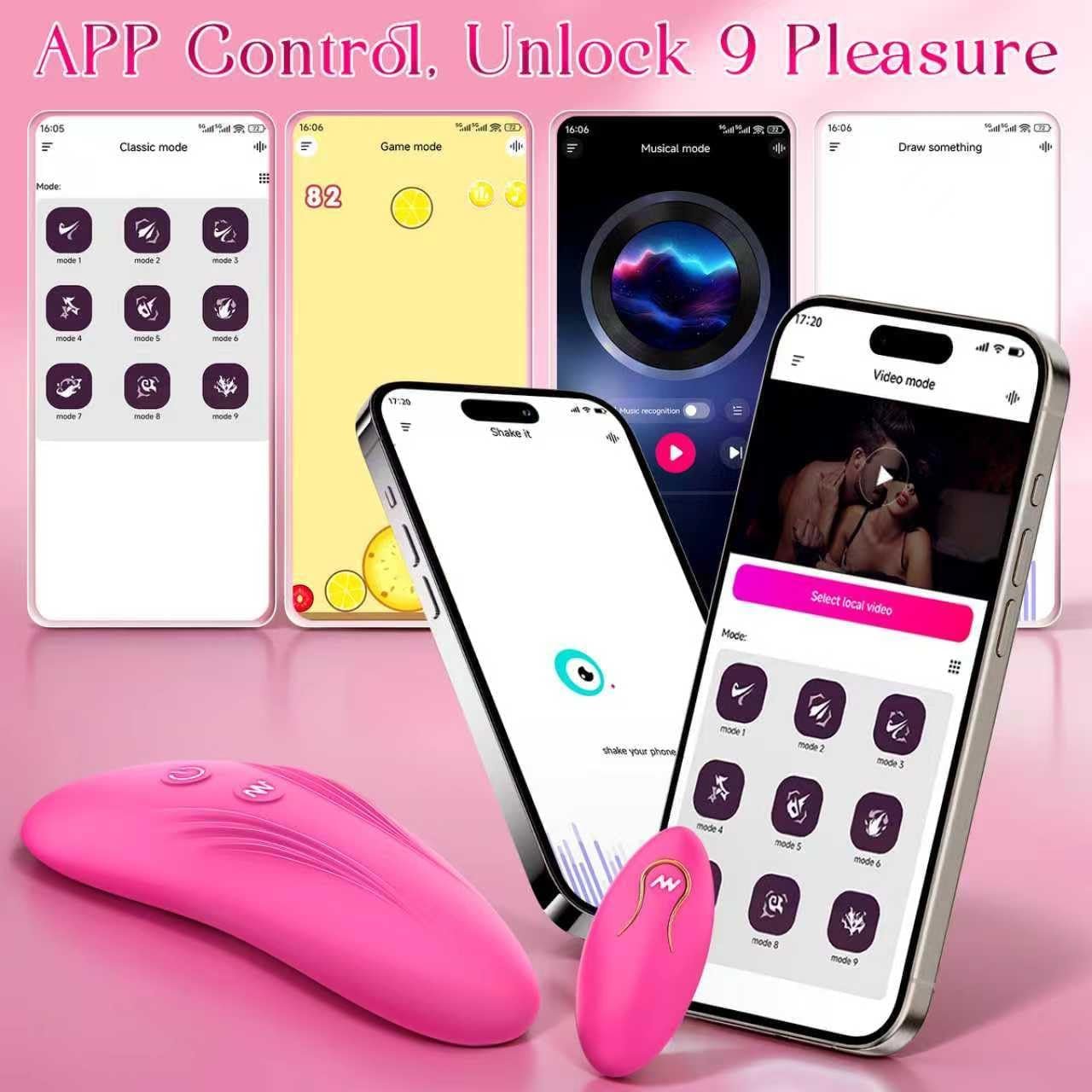 Wearable Panty Vibrator for Women Orgasm - APP Remote Control Couple Vibrator, Adult Sex Toys Clitoral Massager with 9 Vibrating Modes, Clit Vagina Stimulator Couples Sex Toys (RED) - Vixen | Nova Network