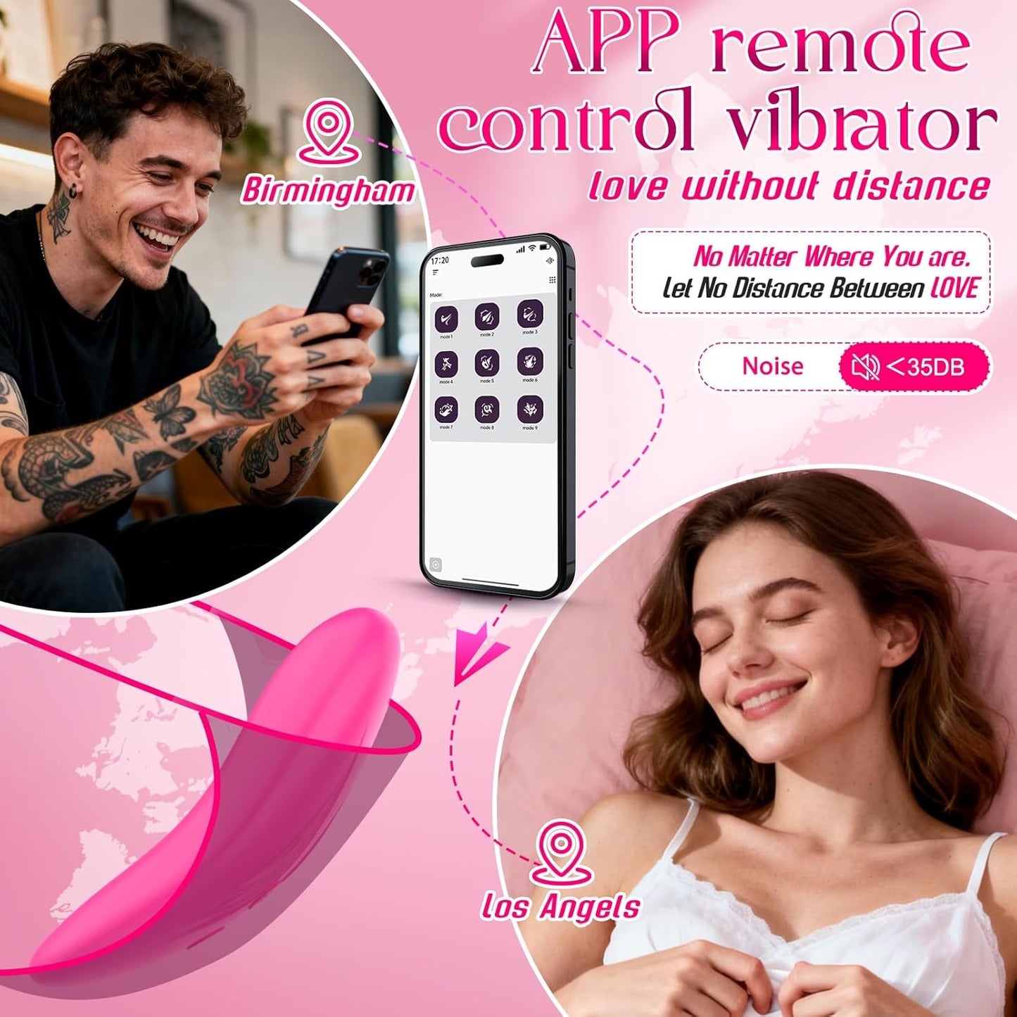 Wearable Panty Vibrator for Women Orgasm - APP Remote Control Couple Vibrator, Adult Sex Toys Clitoral Massager with 9 Vibrating Modes, Clit Vagina Stimulator Couples Sex Toys (RED) - Vixen | Nova Network