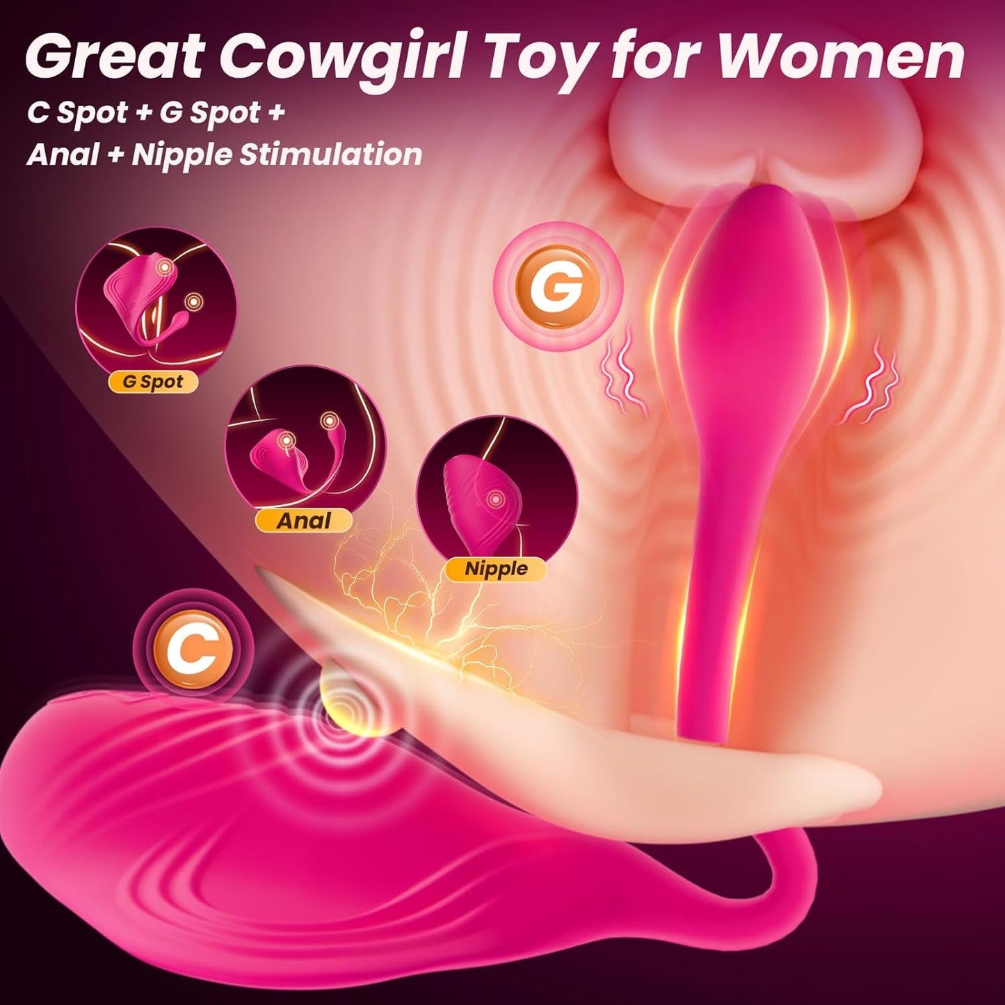 Wearable Vibrator Adult Sex Toys - Thrusting Dildo with App＆Remote Control Vibrators Female Sex Toy with 9 Powerful Vibrating Dildos Adult Toys for Women Sex Toy Ultra Quiet in Public Fun (Vibrator) - Vixen | Nova Network