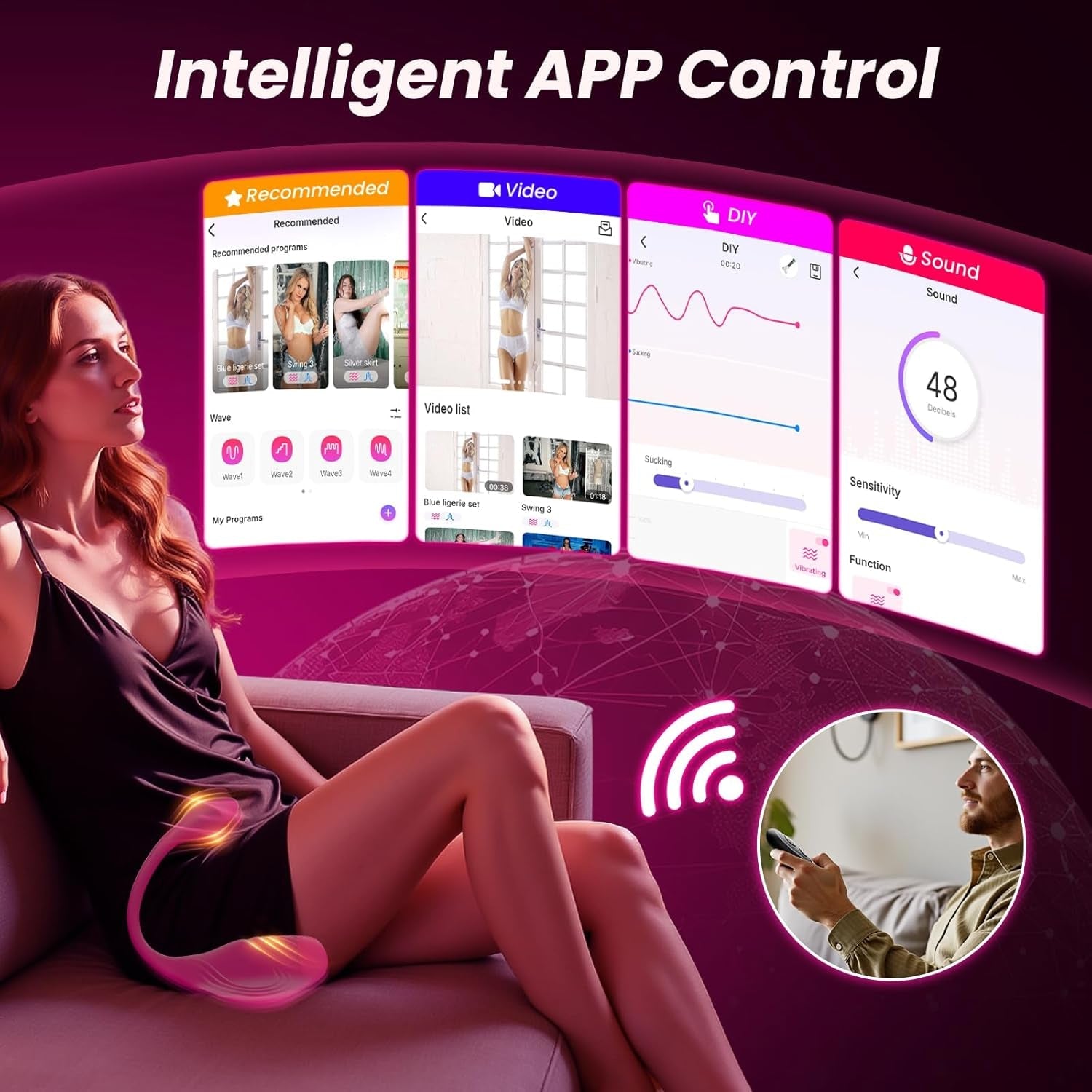 Wearable Vibrator Adult Sex Toys - Thrusting Dildo with App＆Remote Control Vibrators Female Sex Toy with 9 Powerful Vibrating Dildos Adult Toys for Women Sex Toy Ultra Quiet in Public Fun (Vibrator) - Vixen | Nova Network