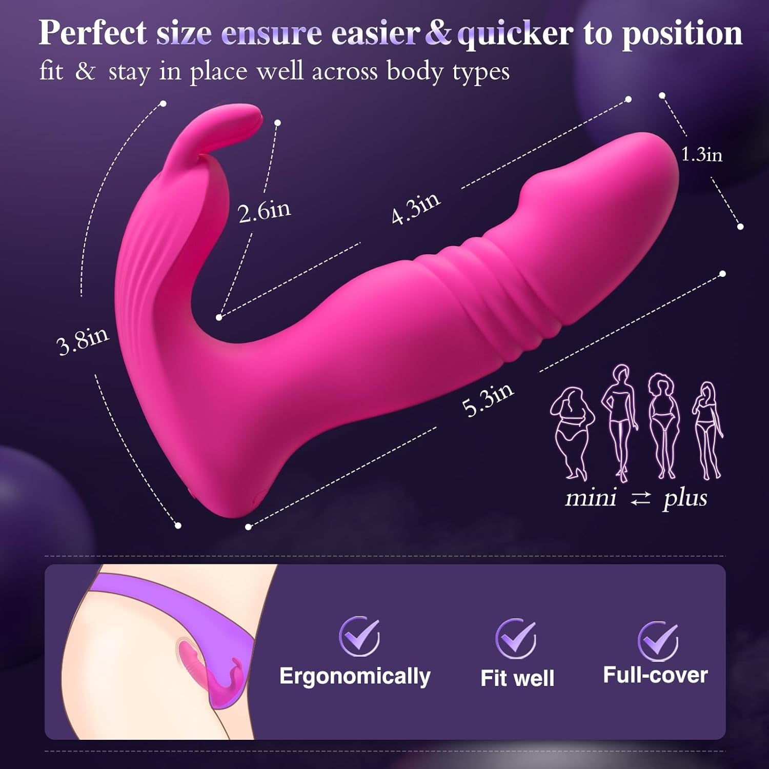 Wearable Vibrator for Women Sex Toys - 3IN1 App Remote Control Vibrator Wearable, Adult Toys with 9 Bunny Vibrators & 9 Thrusting Dildos Vibrater Sex Toy - Vixen | Nova Network