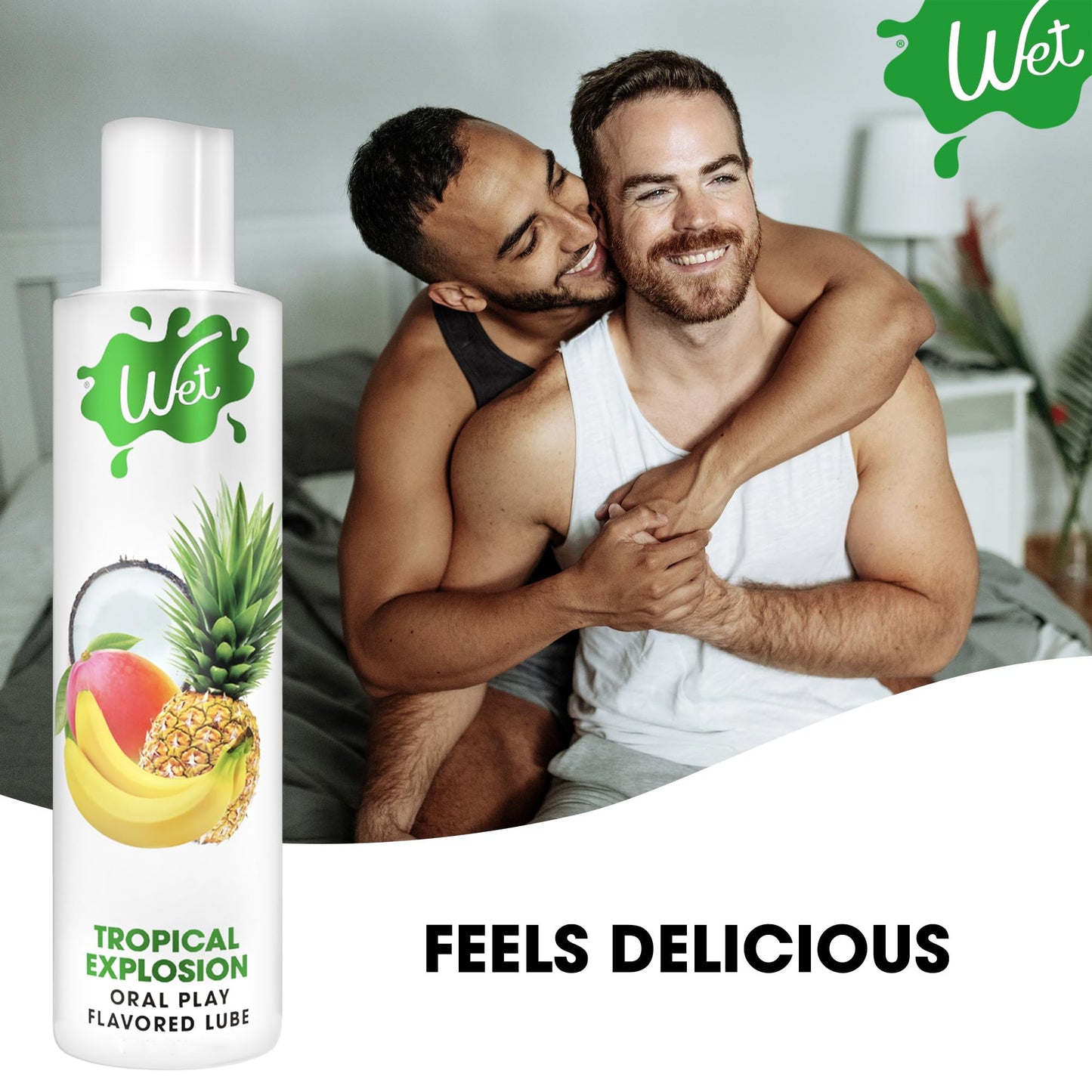 Wet Tropical Explosion Premium Flavored Edible Lube for Men, Women and Couples | Long - Lasting, Condom Safe, Sugar Free, 3 fl oz - Vixen | Nova Network