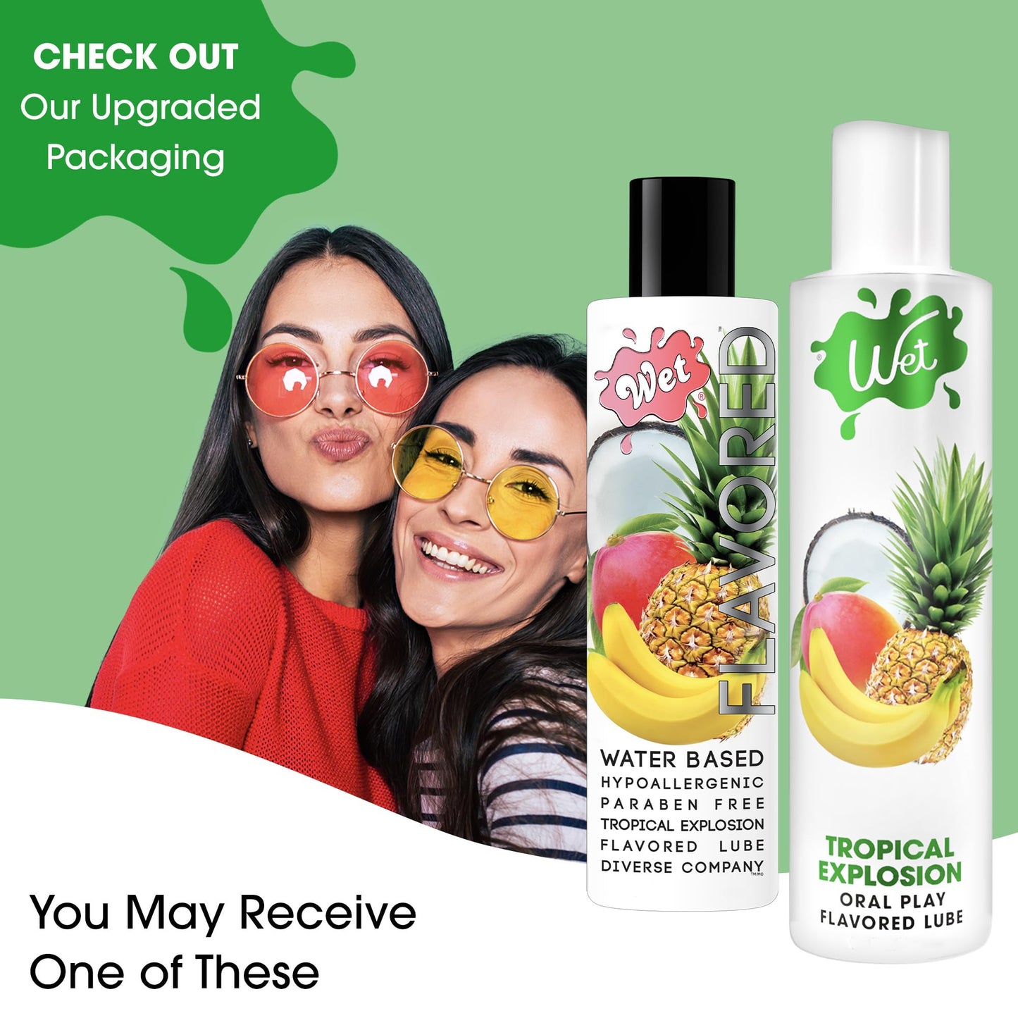 Wet Tropical Explosion Premium Flavored Edible Lube for Men, Women and Couples | Long - Lasting, Condom Safe, Sugar Free, 3 fl oz - Vixen | Nova Network