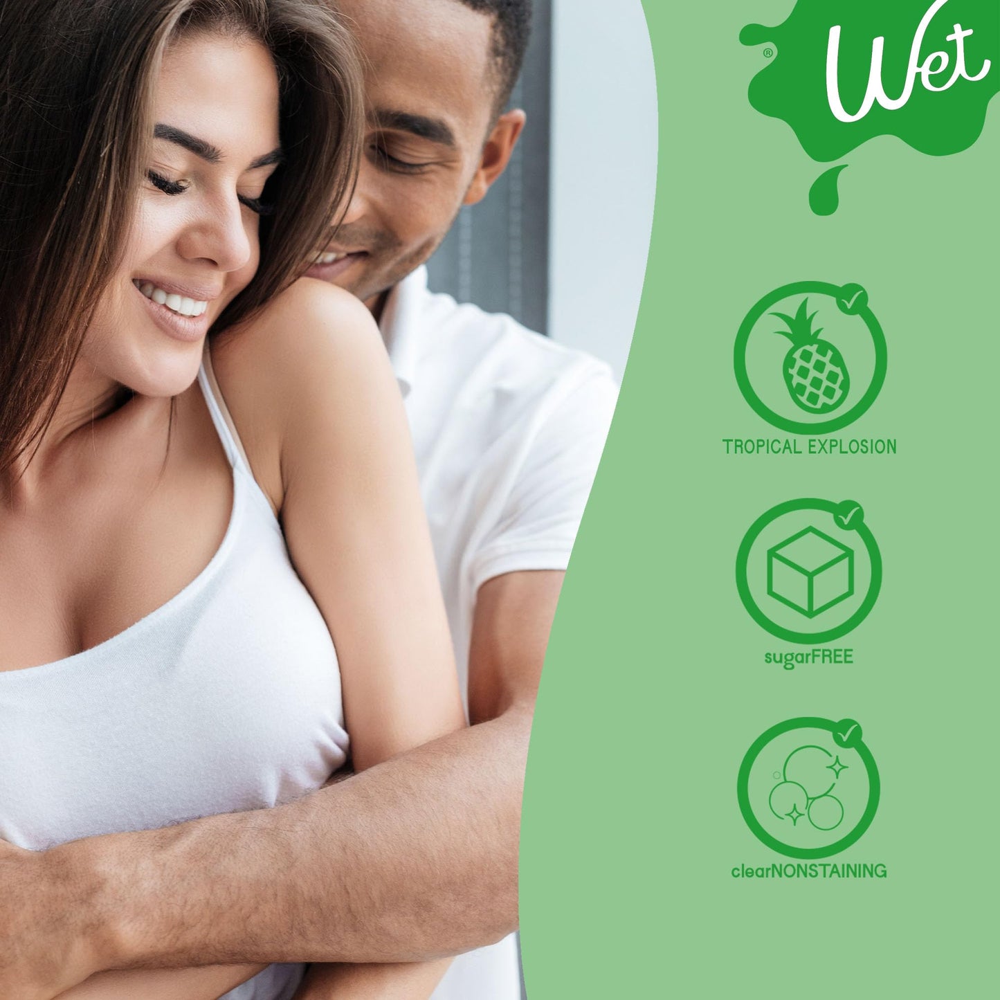 Wet Tropical Explosion Premium Flavored Edible Lube for Men, Women and Couples | Long - Lasting, Condom Safe, Sugar Free, 3 fl oz - Vixen | Nova Network