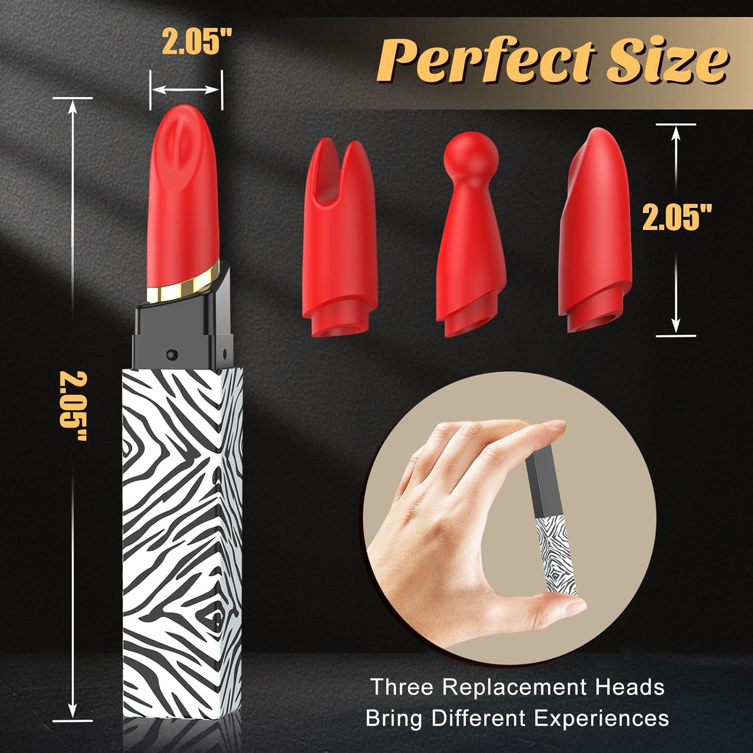 WhisperDot 3-Head Lipstick Bullet Vibrator Vixen | Nova Network WhisperDot 3-Head Lipstick Bullet Vibrator Vixen | Nova Network