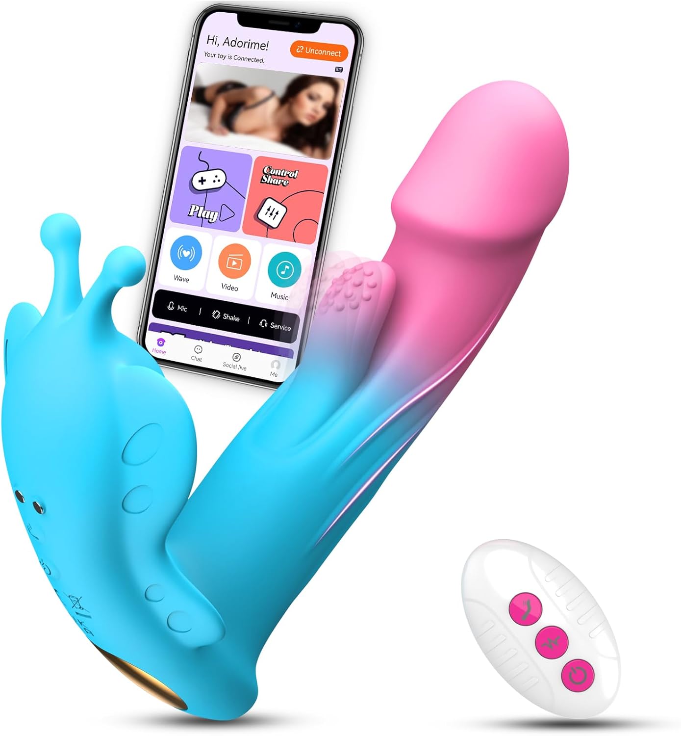 WhisperLink Triple Tease Butterfly Panty Vibrator - Vixen | Nova Network
